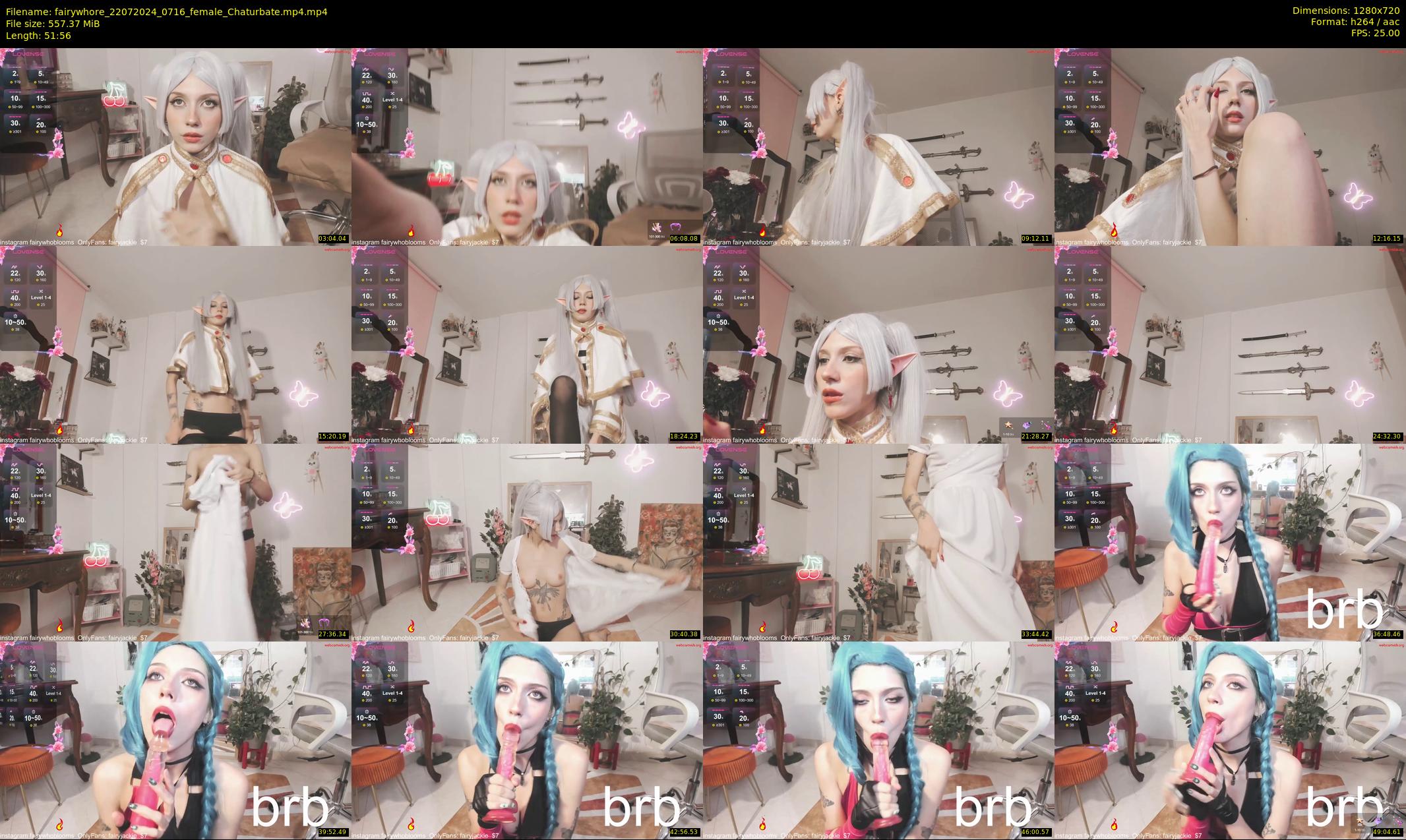 fairywhore — 52 minute Chaturbate female cam show recording, 720p, Jul 22, 2024