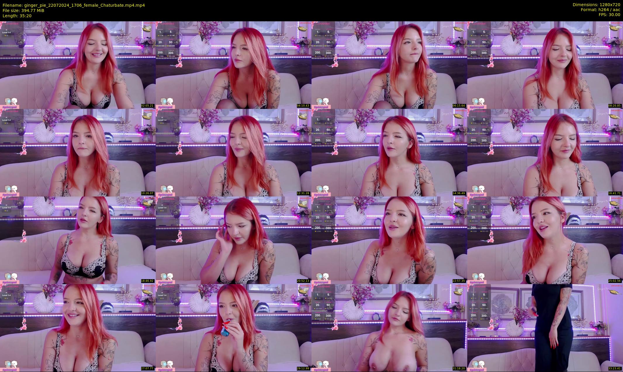 ginger_pie — 36 minute Chaturbate female cam show recording, 720p, Jul 22, 2024