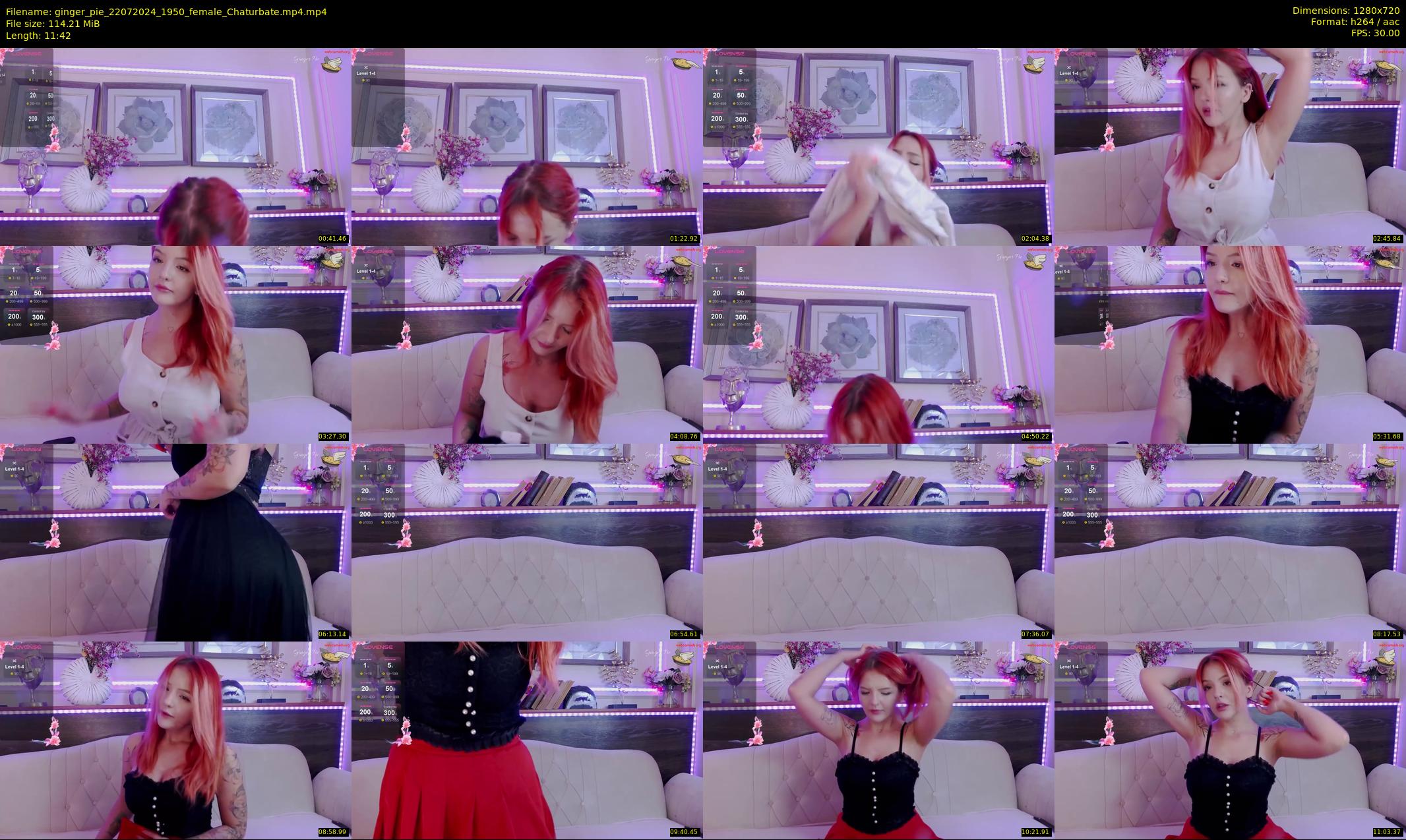 ginger_pie — 12 minute Chaturbate female cam show recording, 720p, Jul 22, 2024