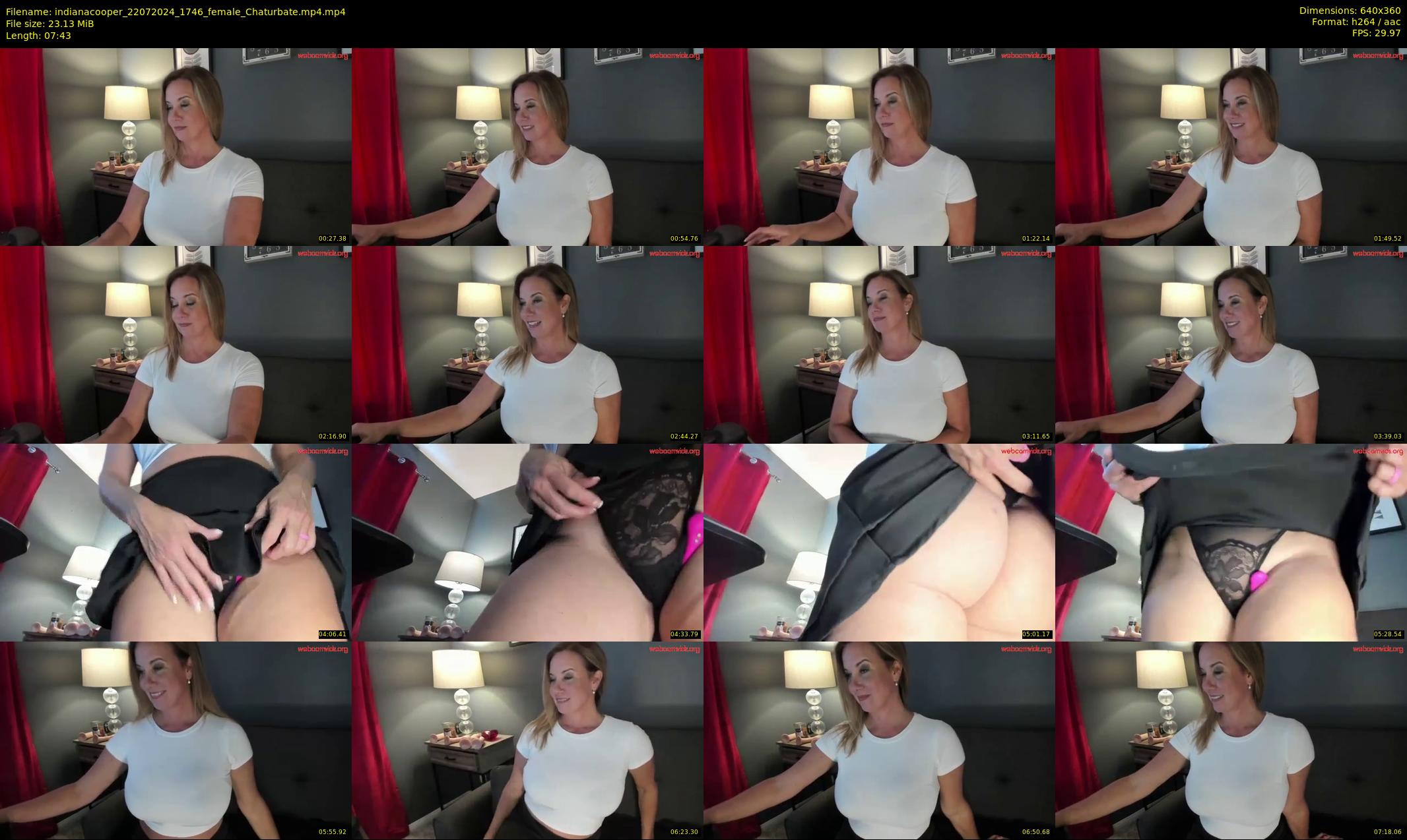 indianacooper — 8 minute Chaturbate female cam show recording, 360p, Jul 22, 2024