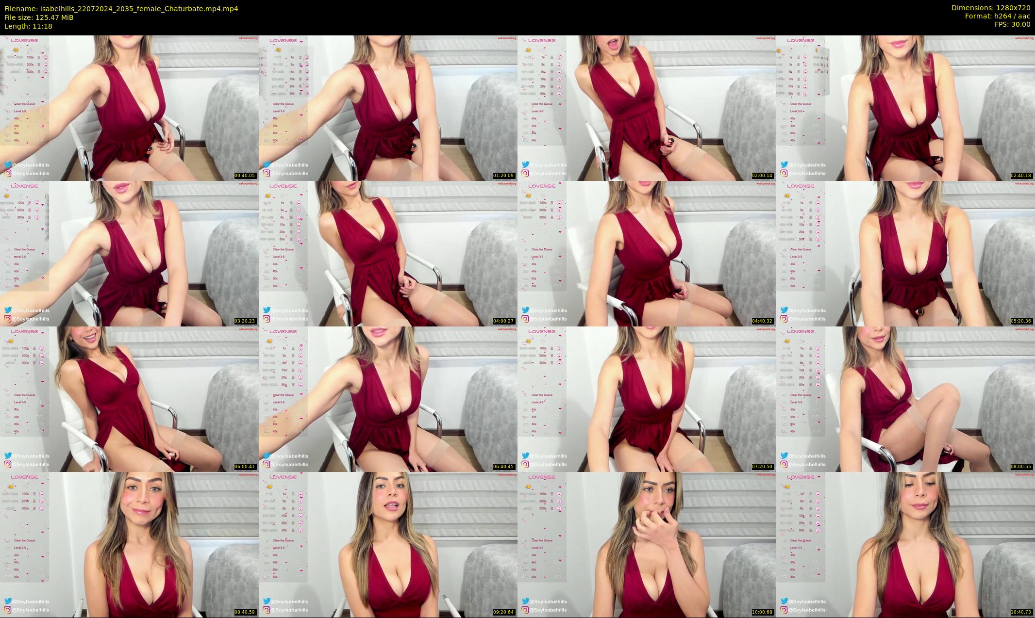 isabelhills — 12 minute Chaturbate female cam show recording, 720p, Jul 22, 2024