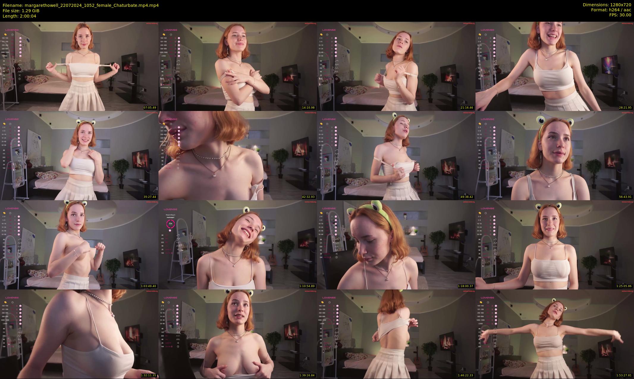 margarethowell — 121 minute Chaturbate female cam show recording, 720p, Jul 22, 2024