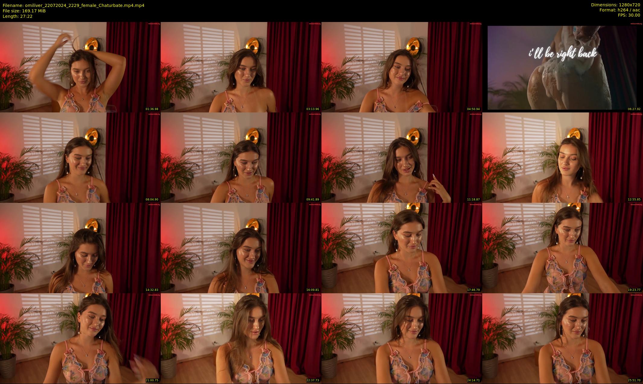 omiliver — 28 minute Chaturbate female cam show recording, 720p, Jul 22, 2024