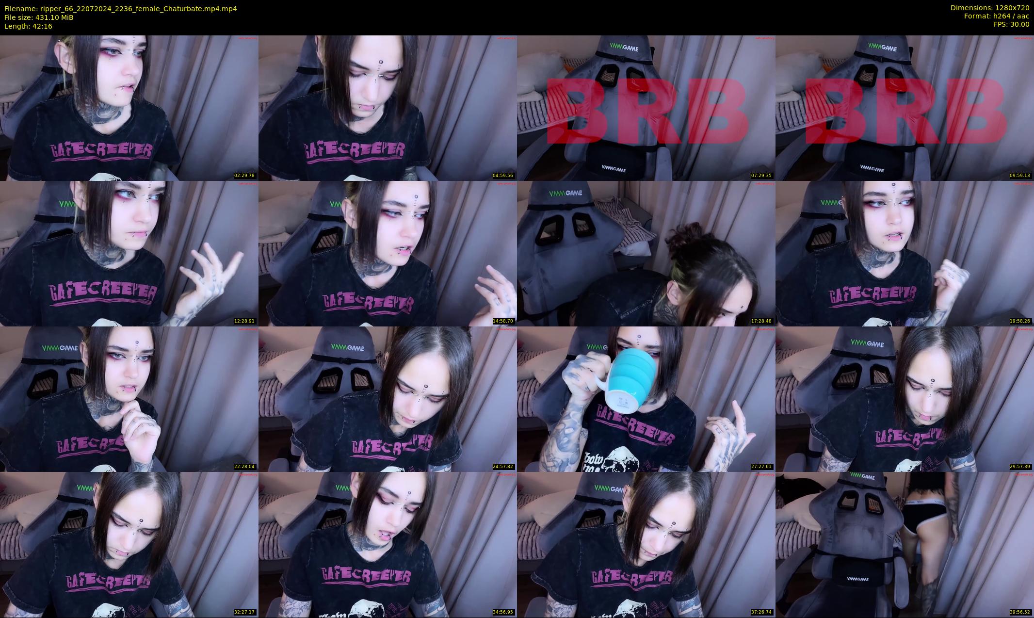 ripper_66 — 43 minute Chaturbate female cam show recording, 720p, Jul 22, 2024