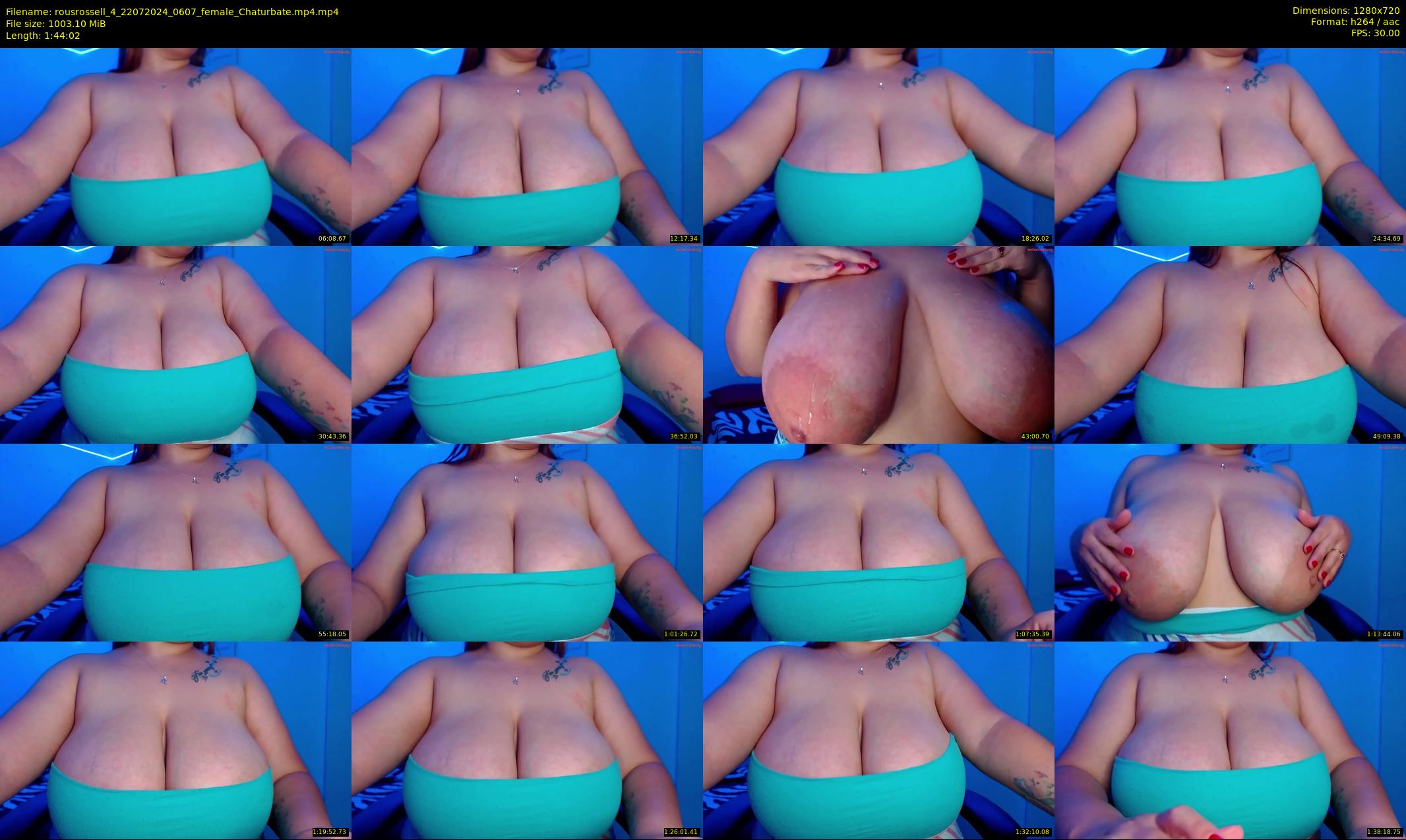 rousrossell_4 — 105 minute Chaturbate female cam show recording, 720p, Jul 22, 2024