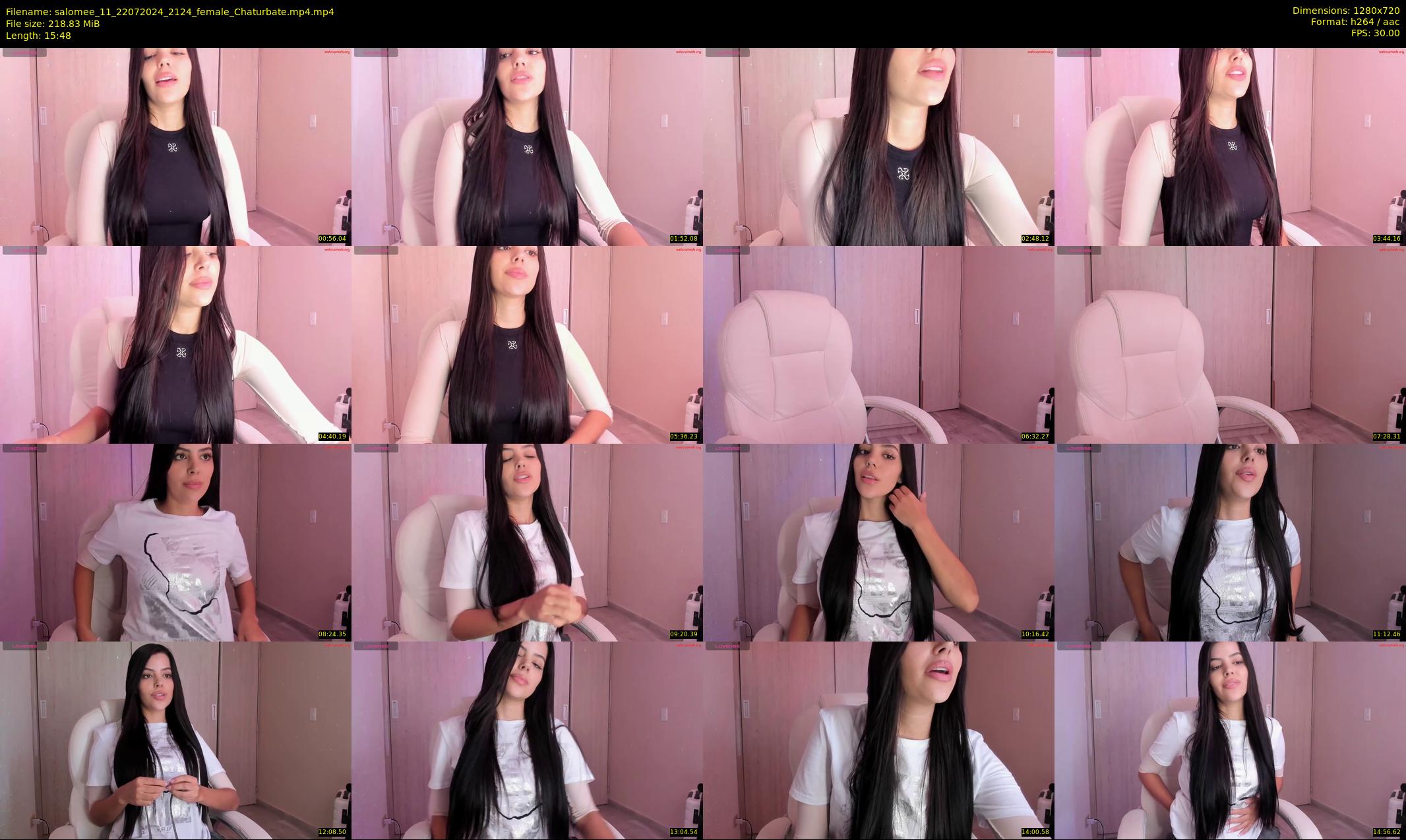salomee_11 — 16 minute Chaturbate female cam show recording, 720p, Jul 22, 2024