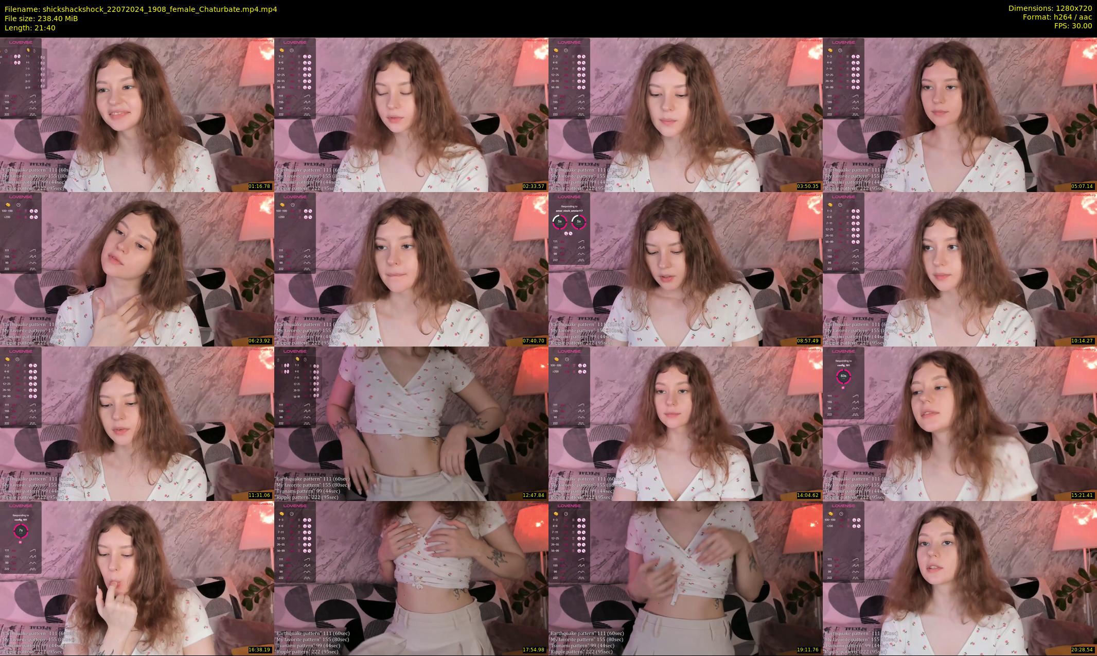 shickshackshock — 22 minute Chaturbate female cam show recording, 720p, Jul 22, 2024