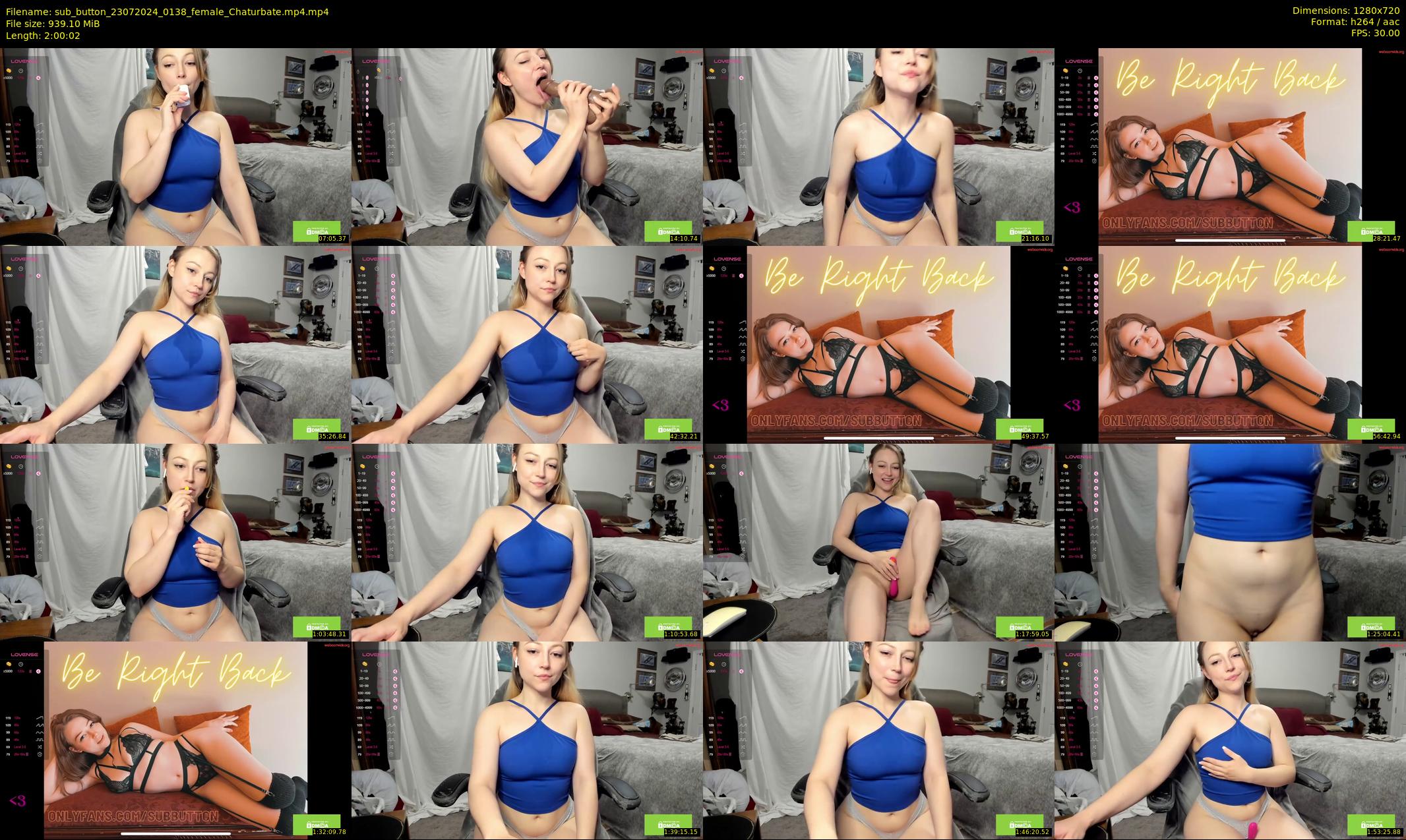 sub_button — 121 minute Chaturbate female cam show recording, 720p, Jul 23, 2024