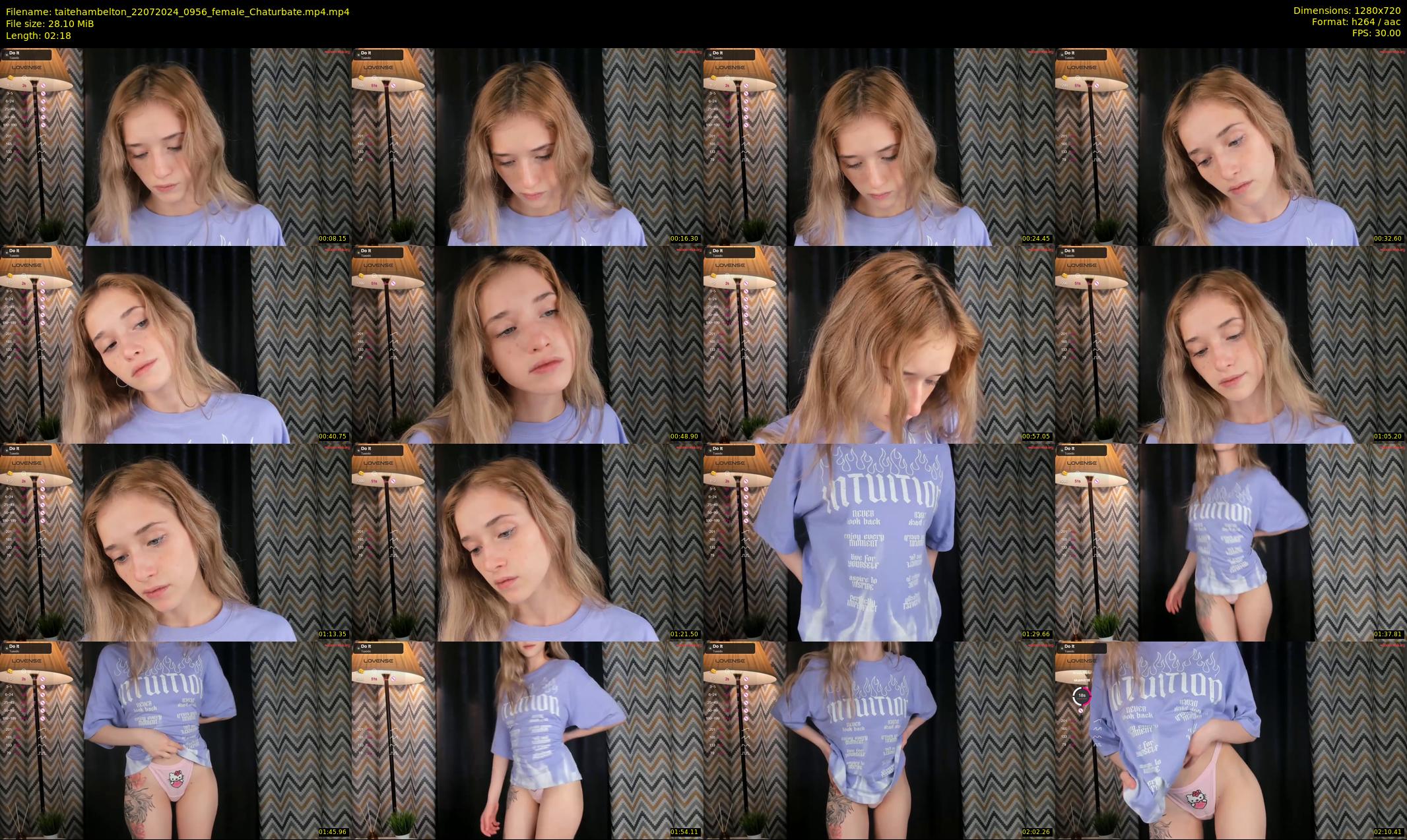 taitehambelton — 3 minute Chaturbate female cam show recording, 720p, Jul 22, 2024