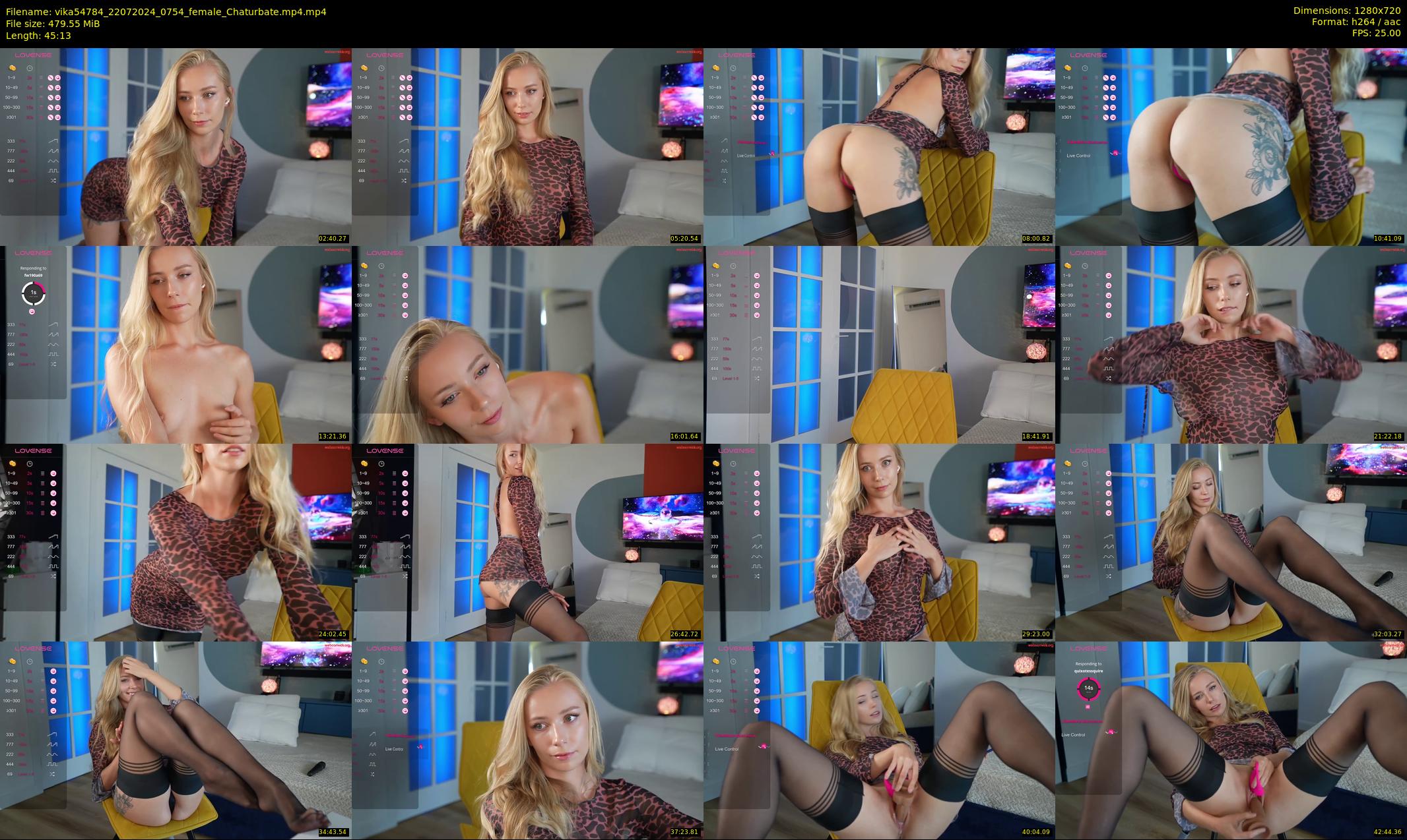 vika54784 — 46 minute Chaturbate female cam show recording, 720p, Jul 22, 2024