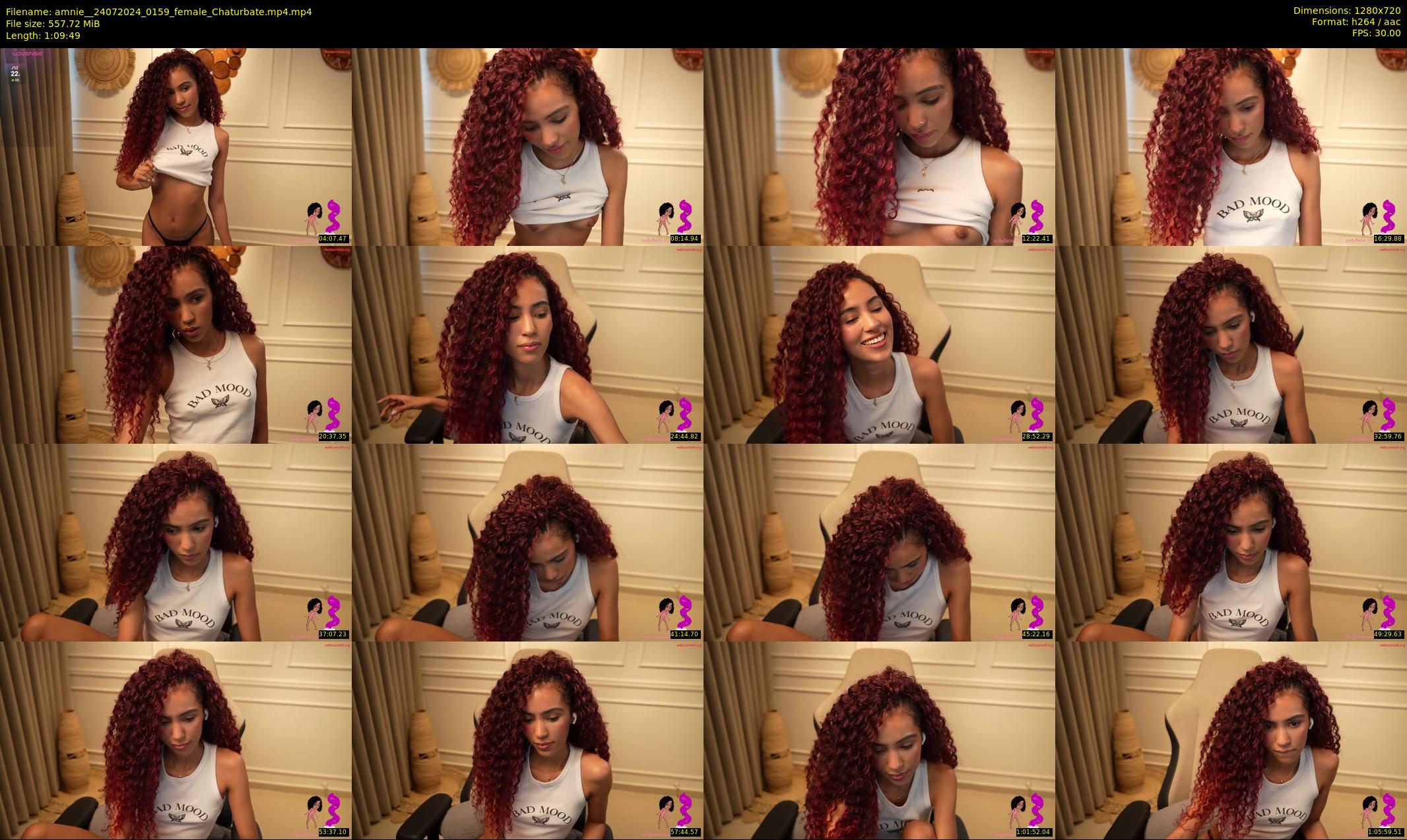amnie_ — 70 minute Chaturbate female cam show recording, 720p, Jul 24, 2024