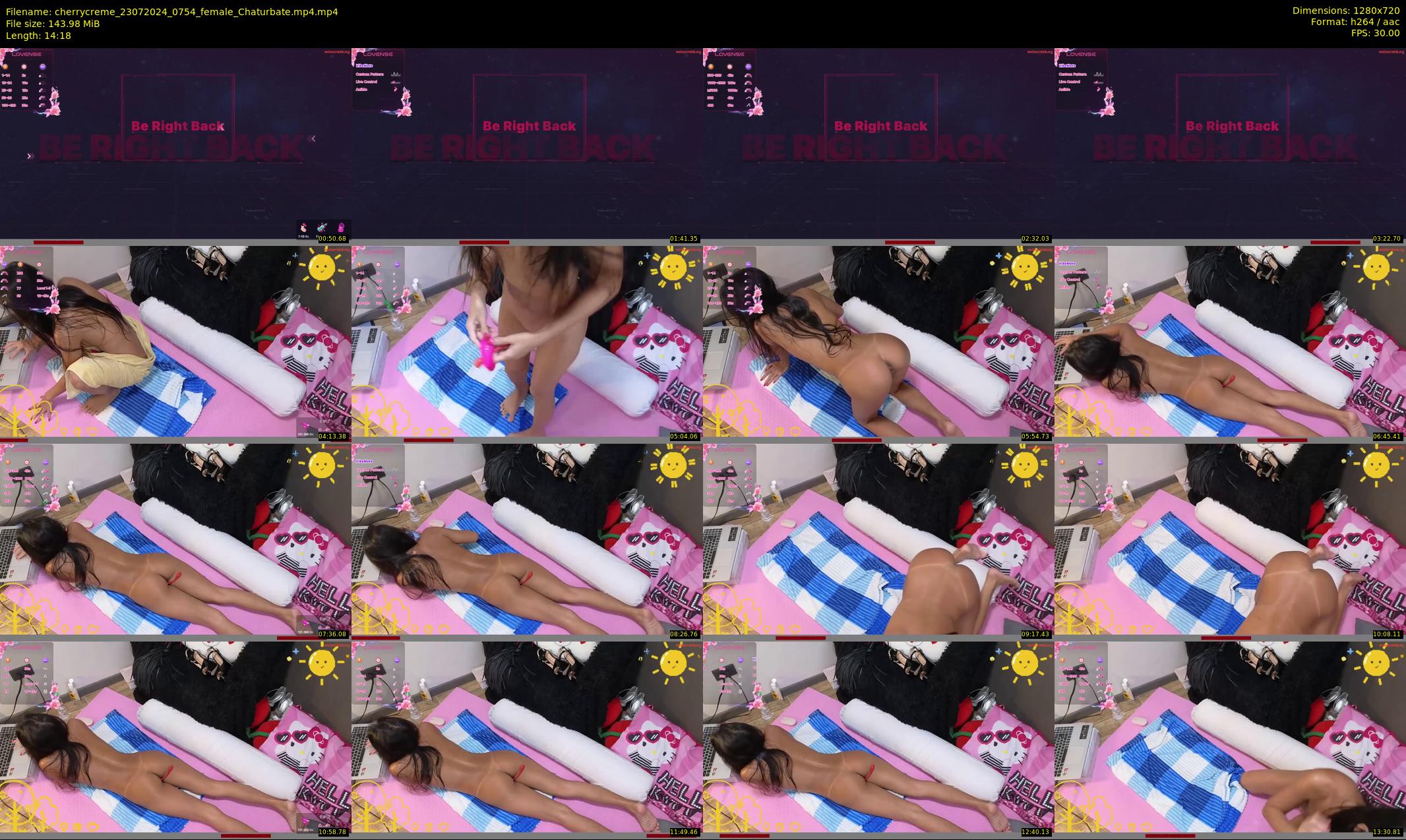 cherrycreme — 15 minute Chaturbate female cam show recording, 720p, Jul 23, 2024