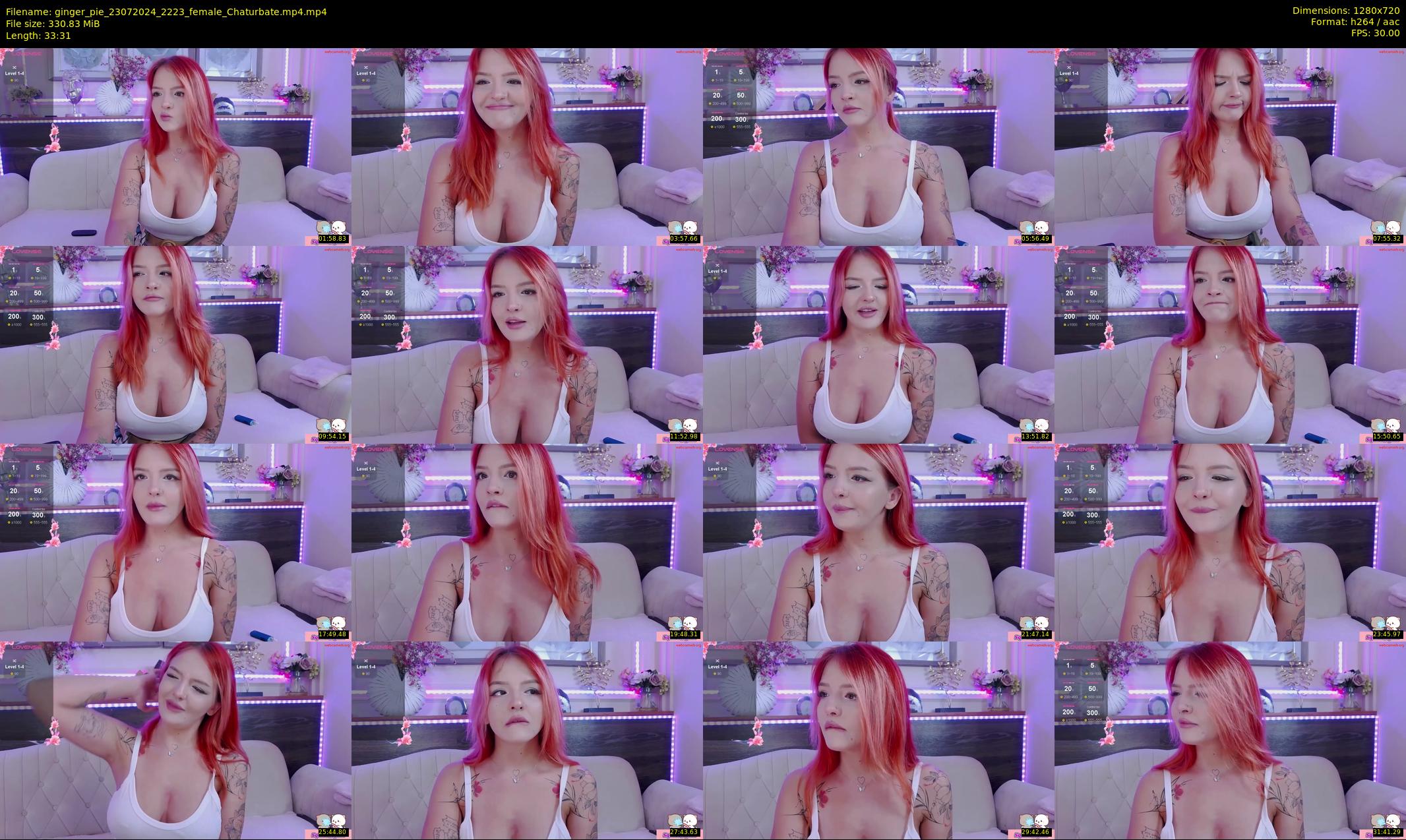 ginger_pie — 34 minute Chaturbate female cam show recording, 720p, Jul 23, 2024