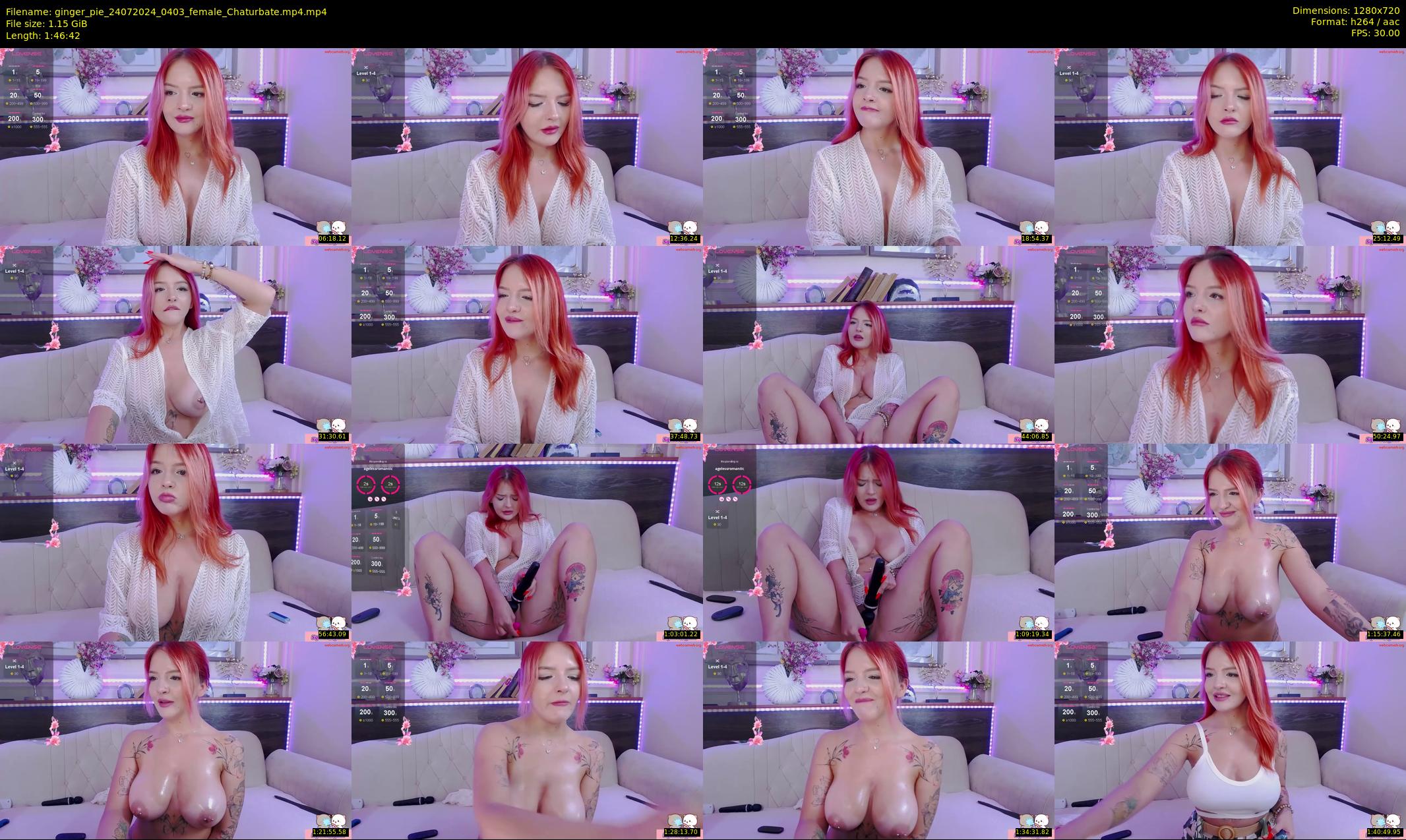 ginger_pie — 107 minute Chaturbate female cam show recording, 720p, Jul 24, 2024