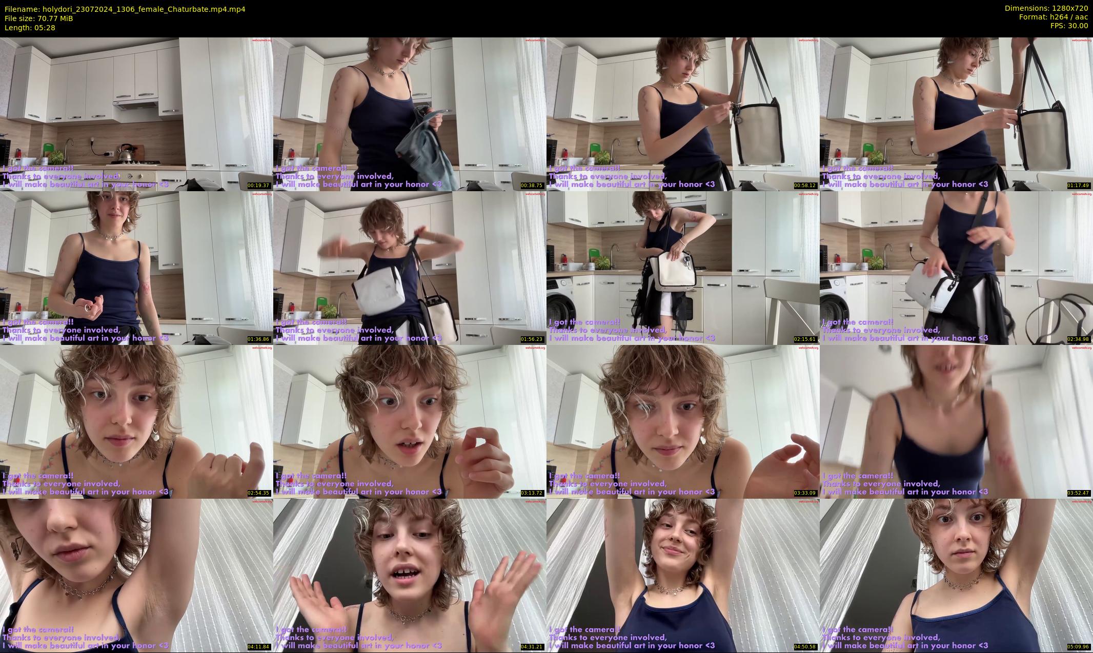 holydori — 6 minute Chaturbate female cam show recording, 720p, Jul 23, 2024