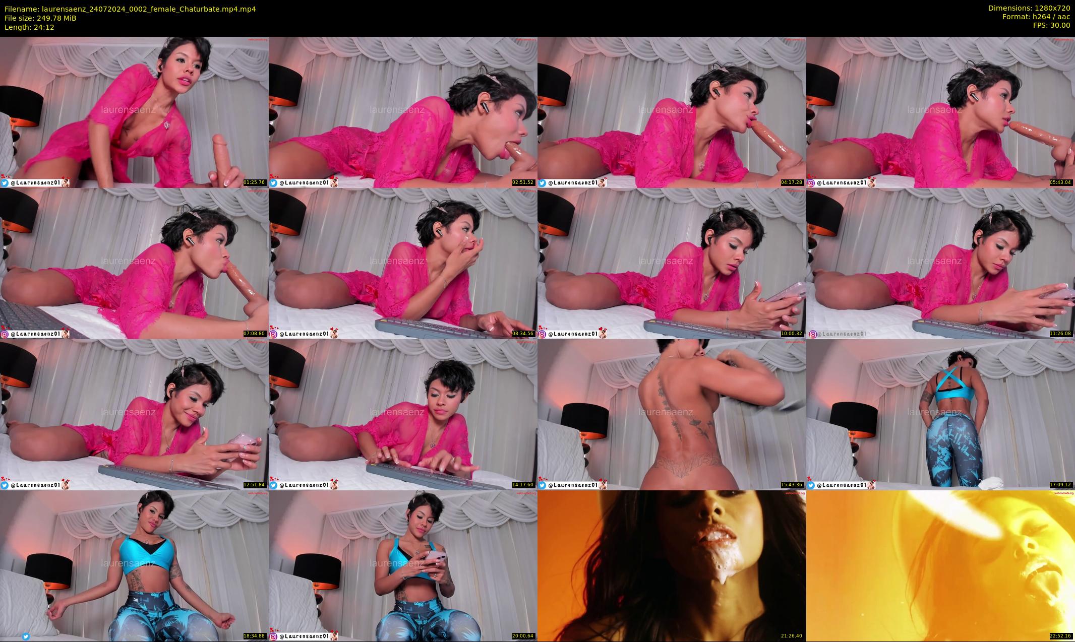 laurensaenz — 25 minute Chaturbate female cam show recording, 720p, Jul 24, 2024