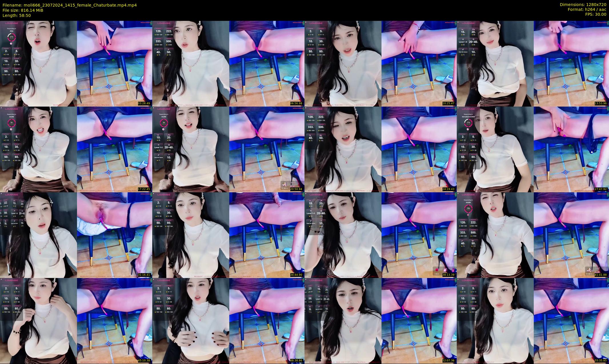 moli666 — 59 minute Chaturbate female cam show recording, 720p, Jul 23, 2024