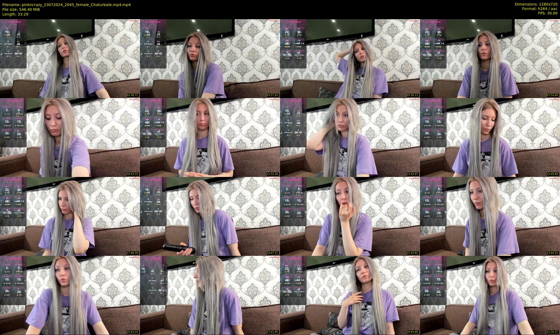 pinkncrazy — 34 minute Chaturbate female cam show recording, 720p, Jul 23, 2024