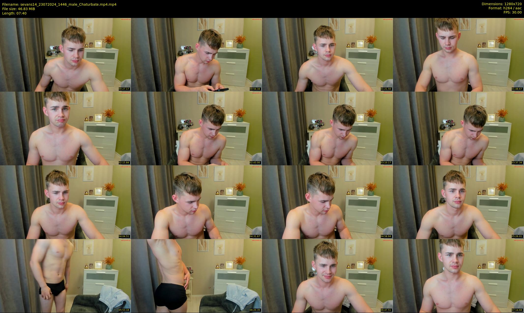 sevans14 — 8 minute Chaturbate male cam show recording, 720p, Jul 23, 2024