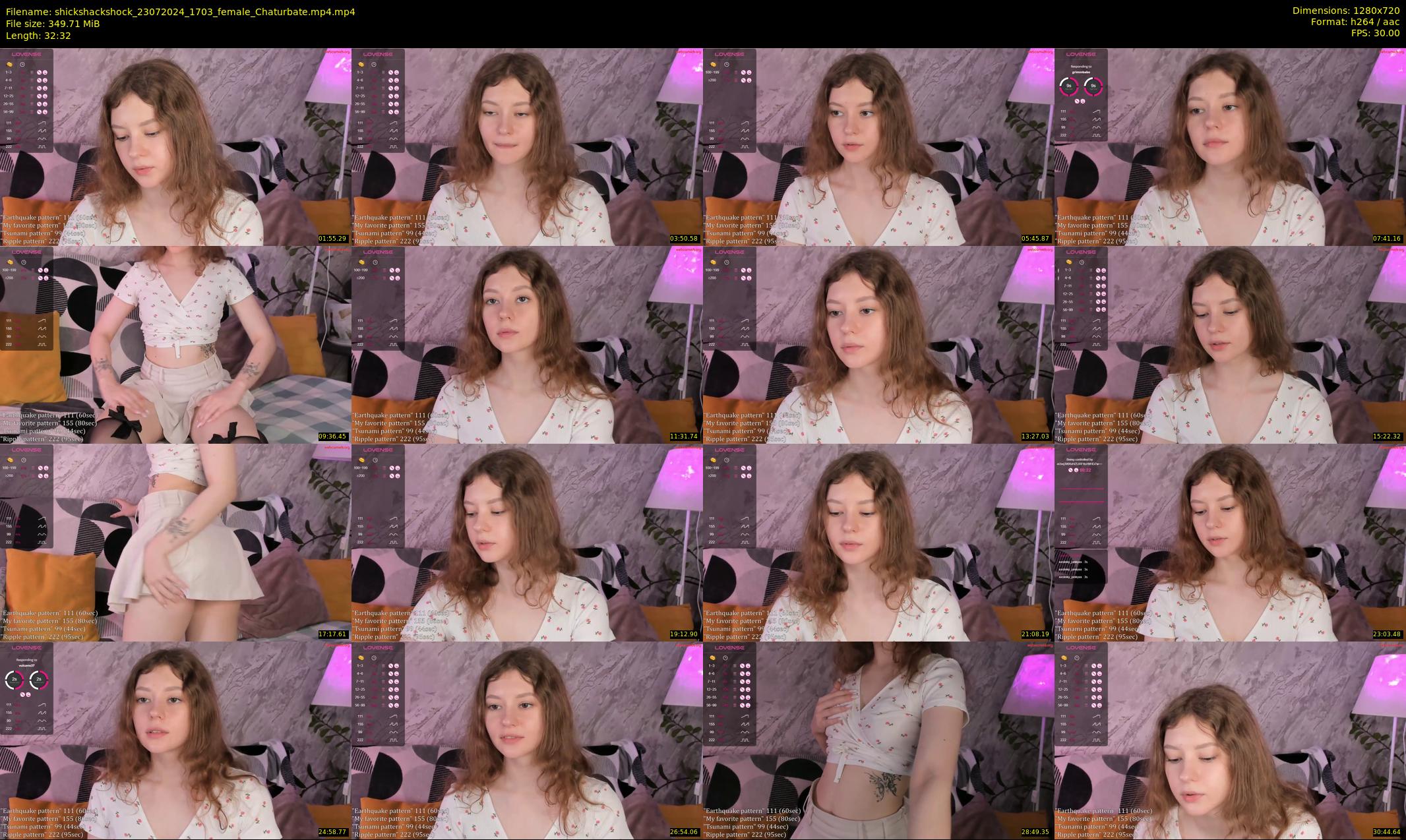 shickshackshock — 33 minute Chaturbate female cam show recording, 720p, Jul 23, 2024