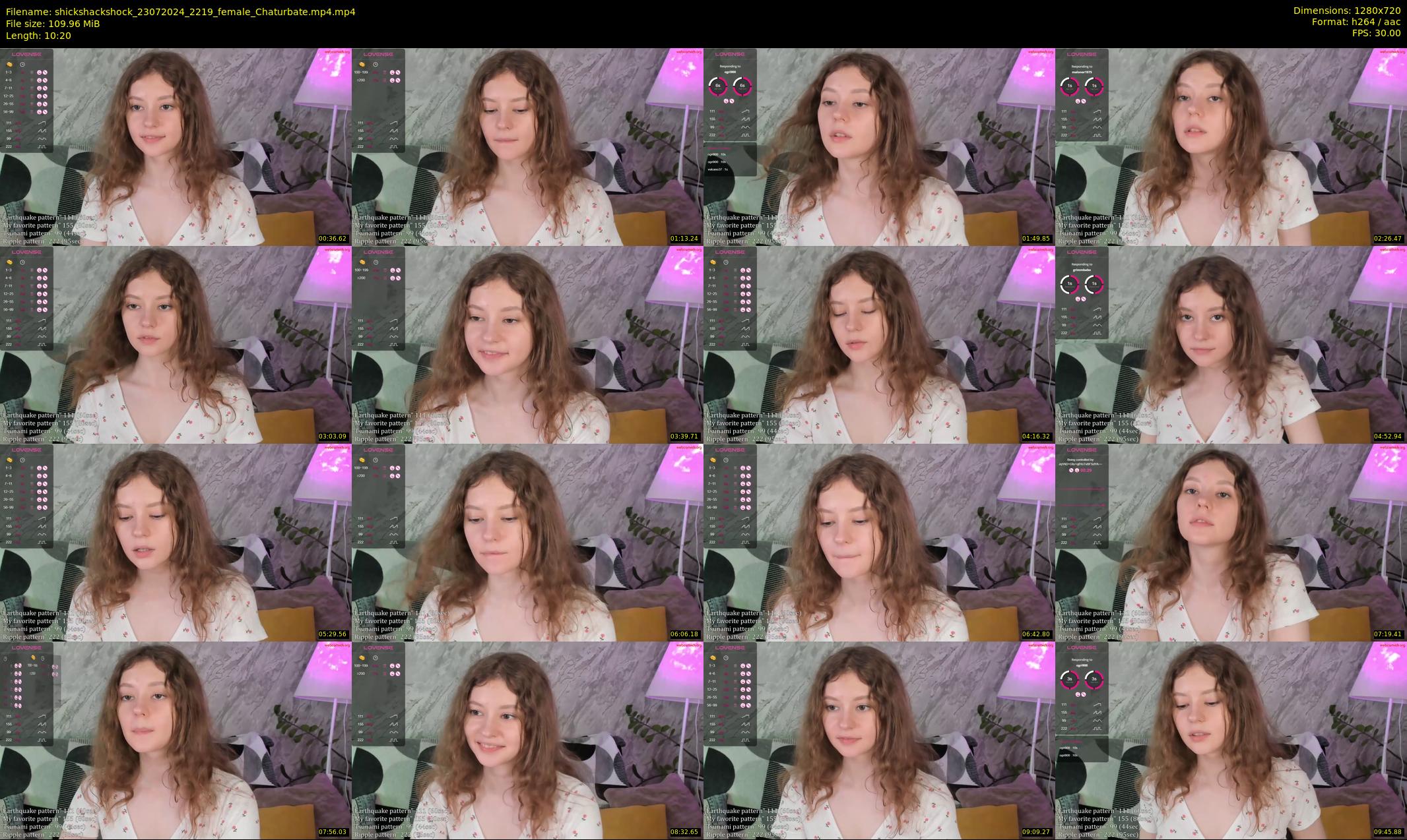 shickshackshock — 11 minute Chaturbate female cam show recording, 720p, Jul 23, 2024