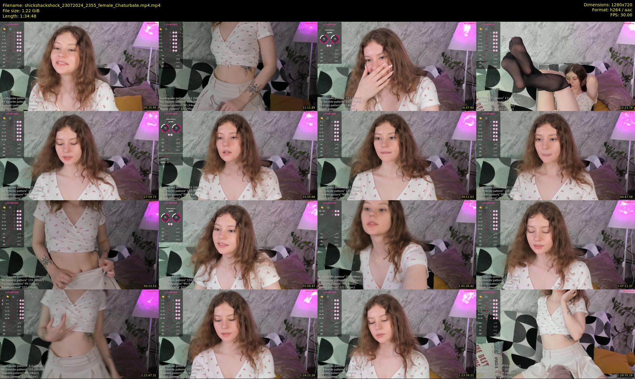 shickshackshock — 95 minute Chaturbate female cam show recording, 720p, Jul 23, 2024