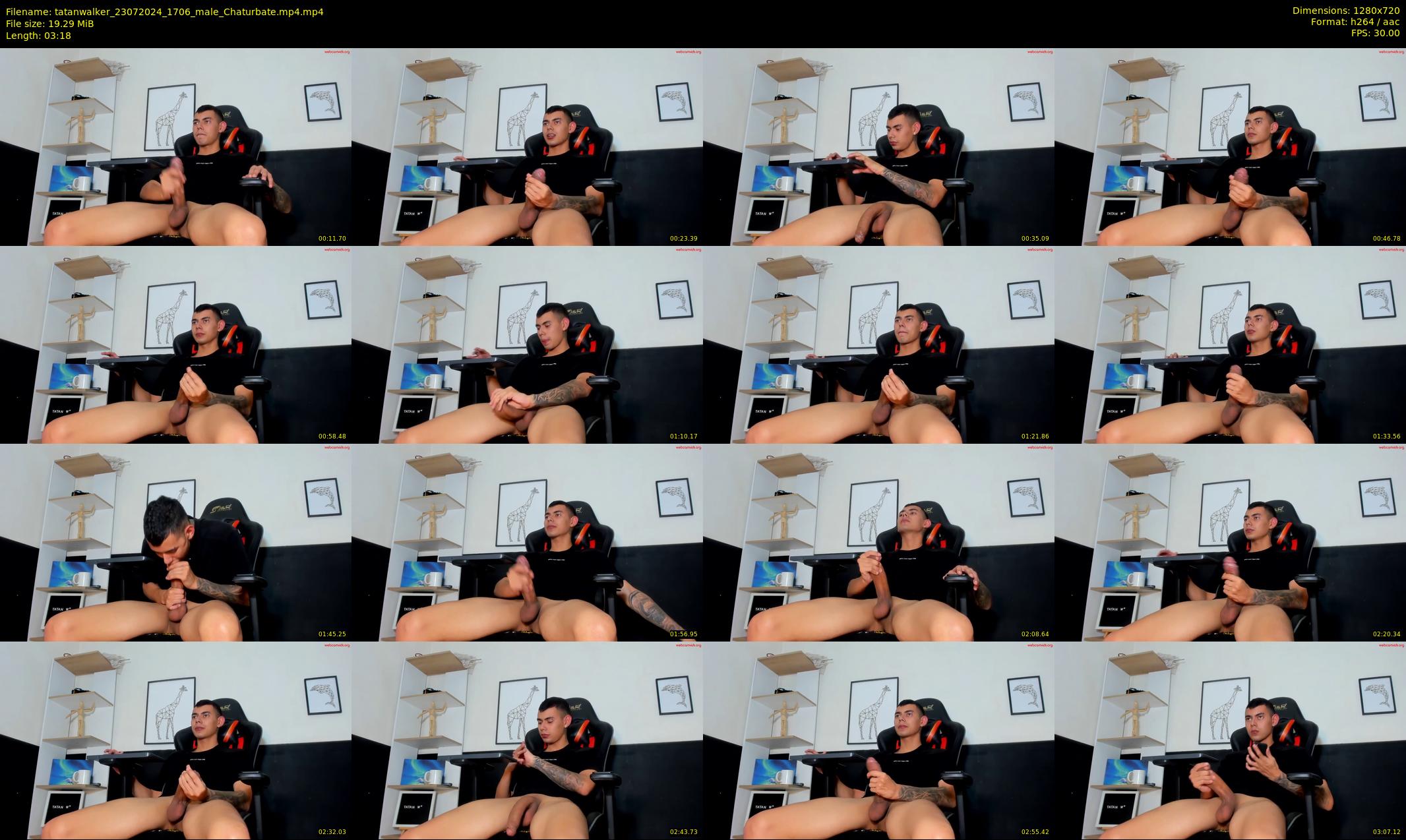 tatanwalker — 4 minute Chaturbate male cam show recording, 720p, Jul 23, 2024