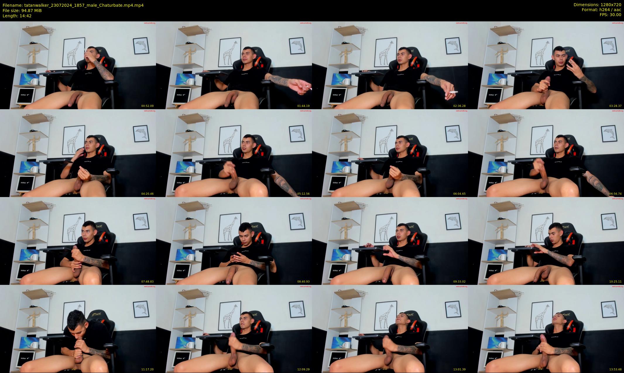 tatanwalker — 15 minute Chaturbate male cam show recording, 720p, Jul 23, 2024