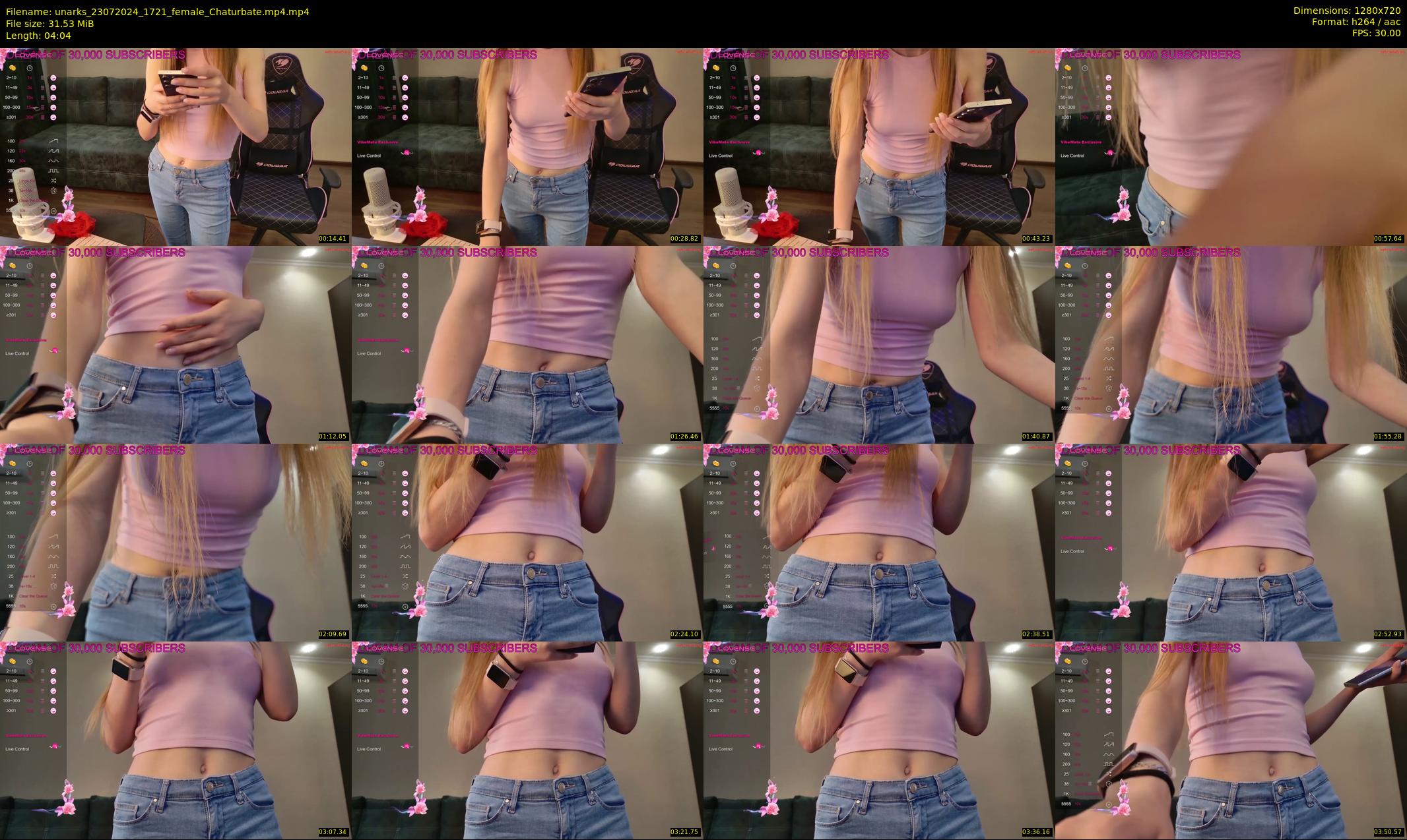 unarks — 5 minute Chaturbate female cam show recording, 720p, Jul 23, 2024