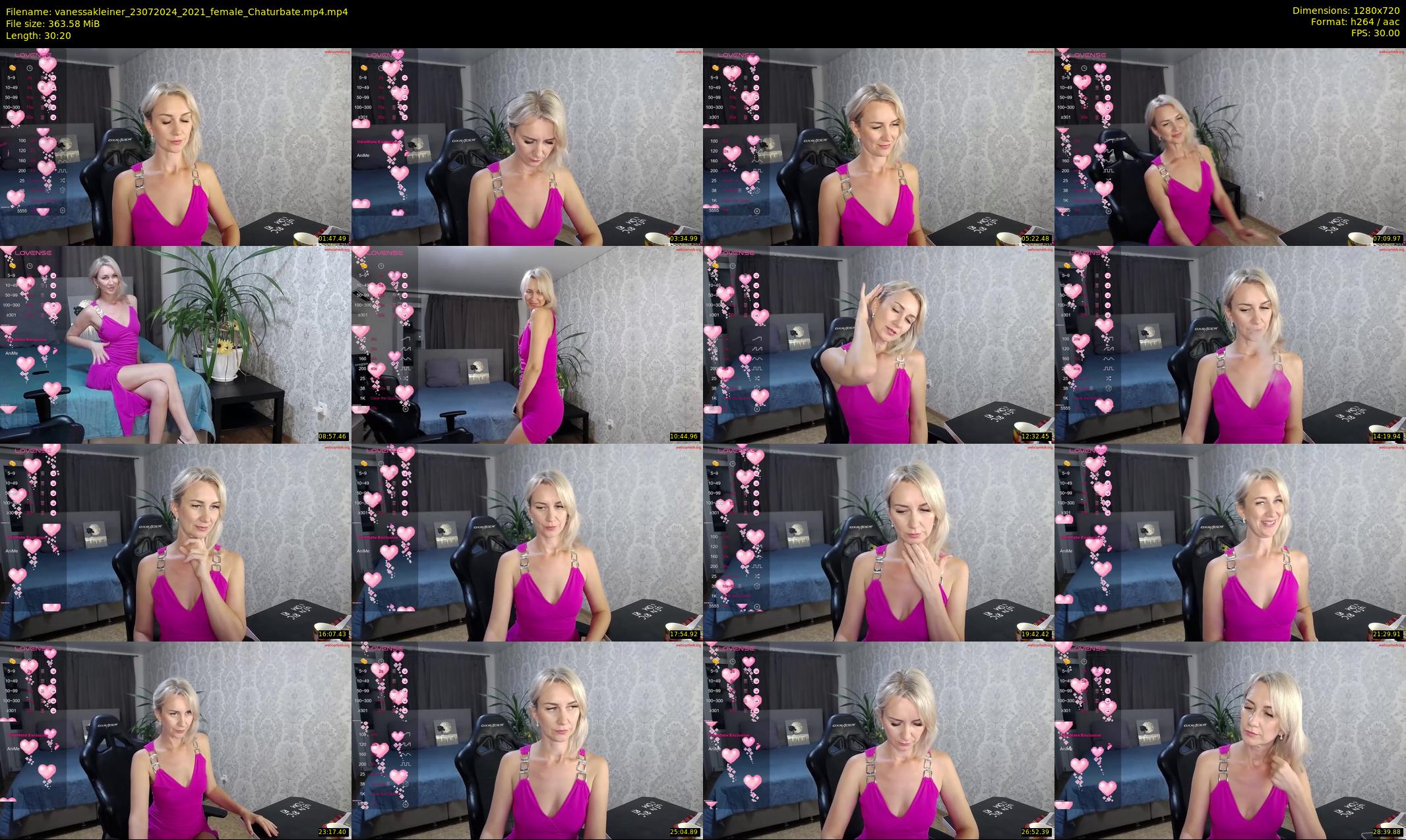 vanessakleiner — 31 minute Chaturbate female cam show recording, 720p, Jul 23, 2024