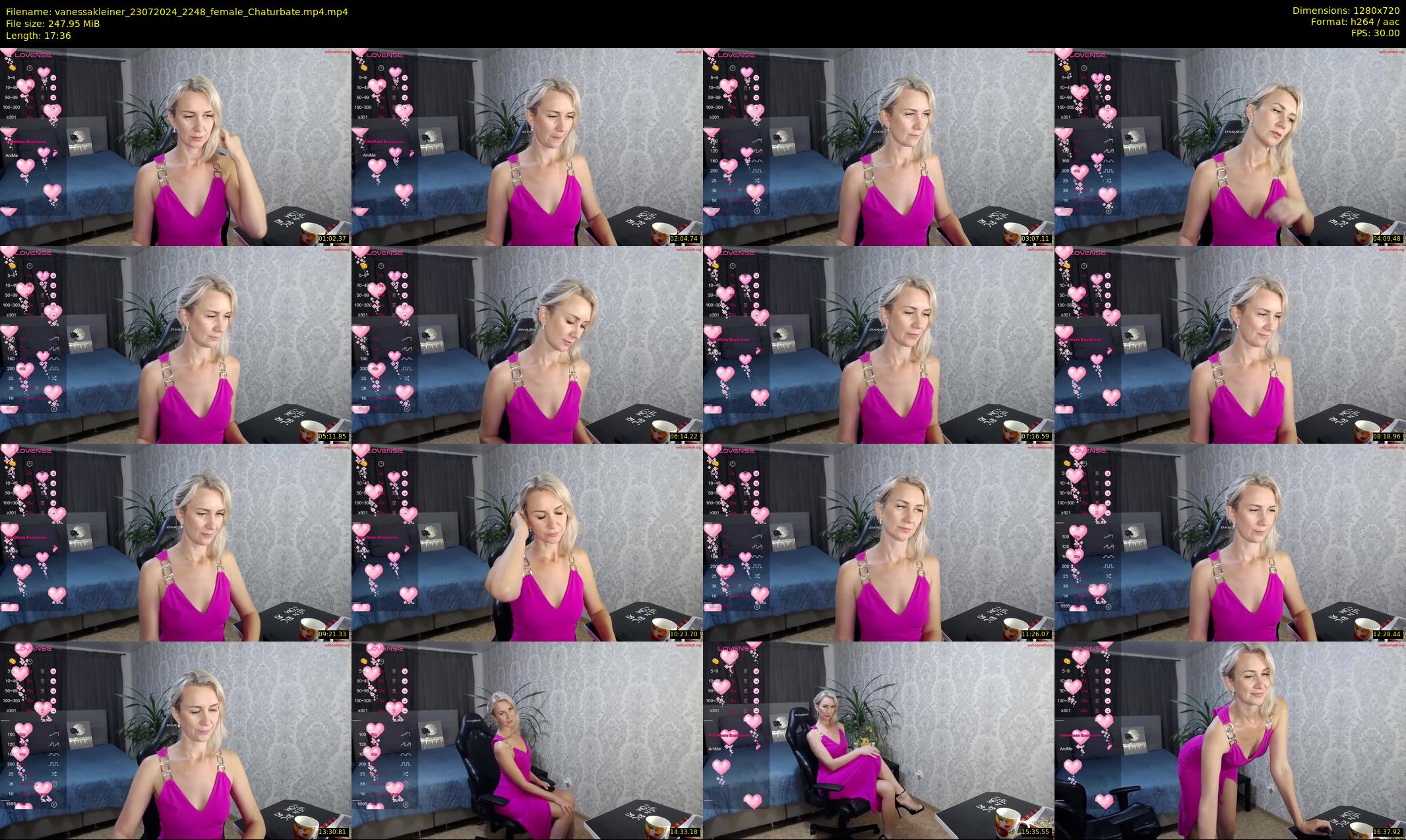 vanessakleiner — 18 minute Chaturbate female cam show recording, 720p, Jul 23, 2024