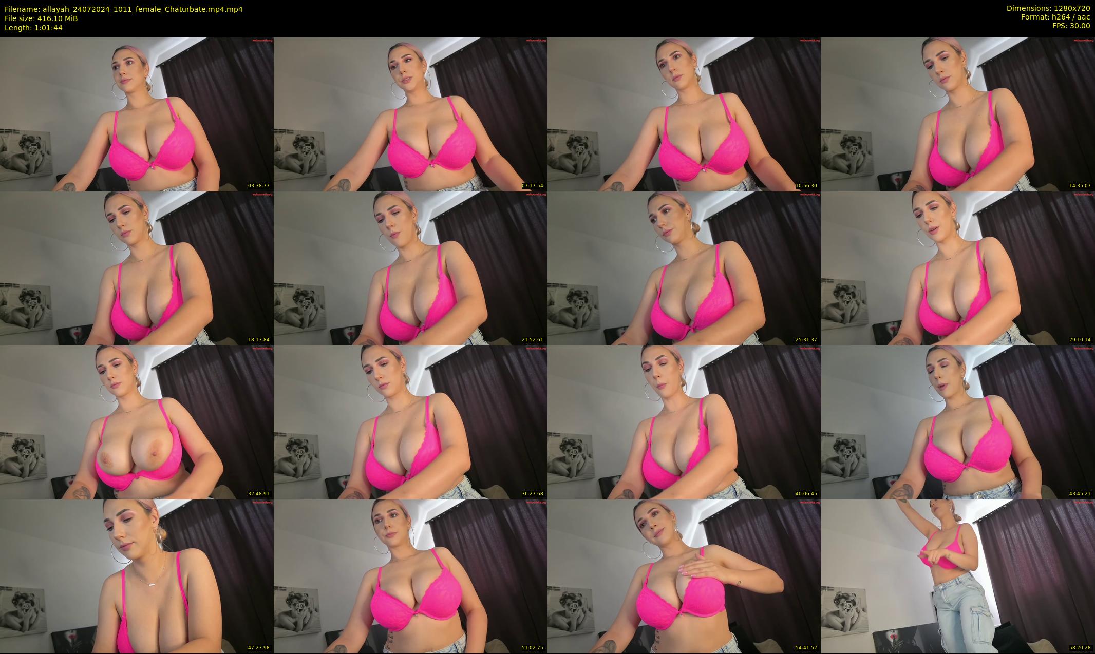 allayah — 62 minute Chaturbate female cam show recording, 720p, Jul 24, 2024