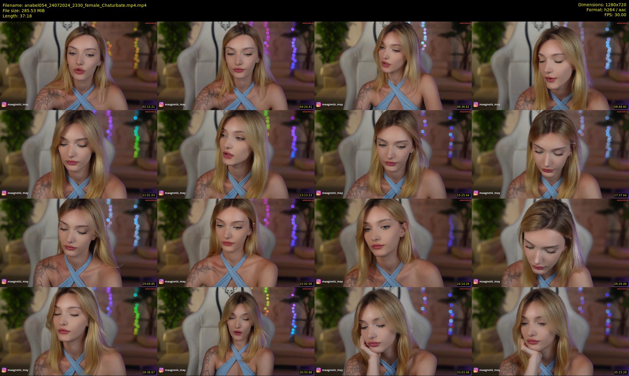 anabel054 — 38 minute Chaturbate female cam show recording, 720p, Jul 24, 2024