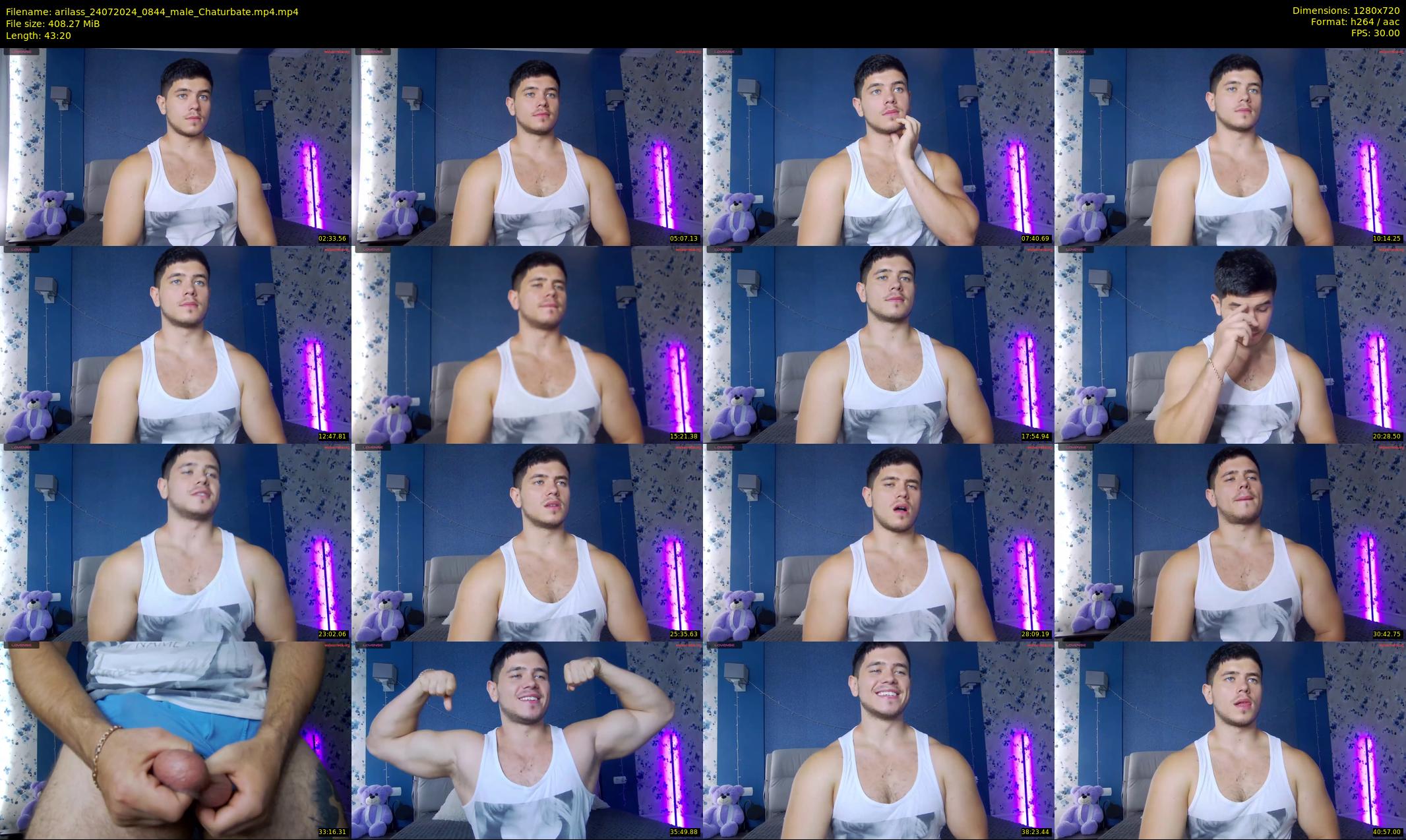arilass — 44 minute Chaturbate male cam show recording, 720p, Jul 24, 2024