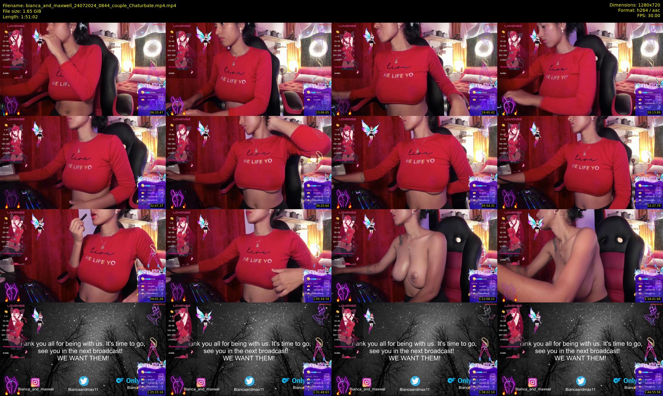 bianca_and_maxwell — 112 minute Chaturbate couple cam show recording, 720p, Jul 24, 2024