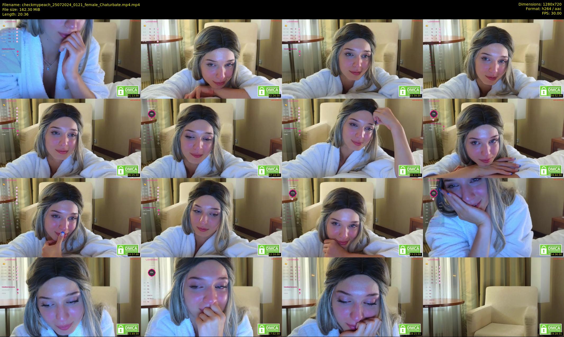 checkmypeach — 21 minute Chaturbate female cam show recording, 720p, Jul 25, 2024