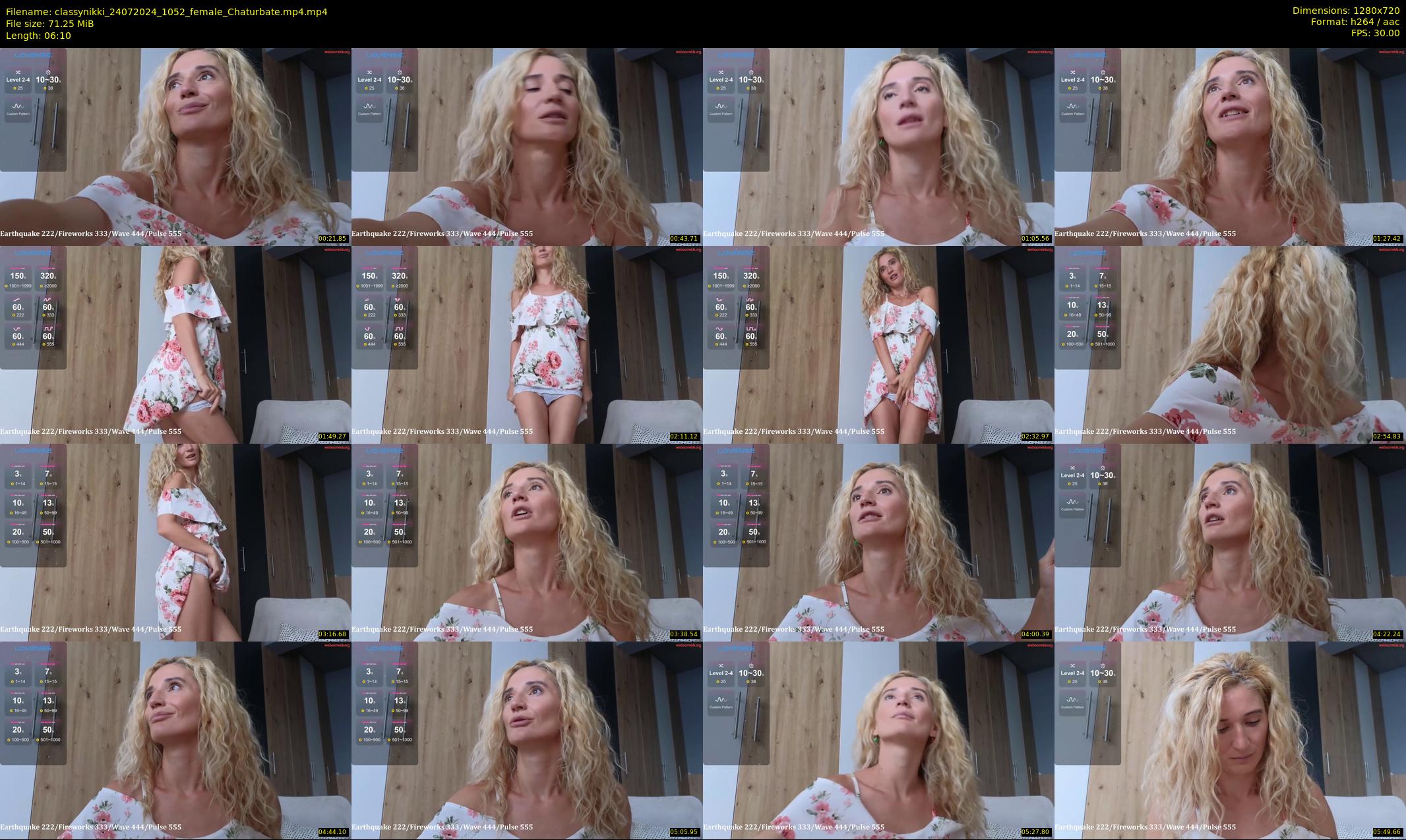 classynikki — 7 minute Chaturbate female cam show recording, 720p, Jul 24, 2024