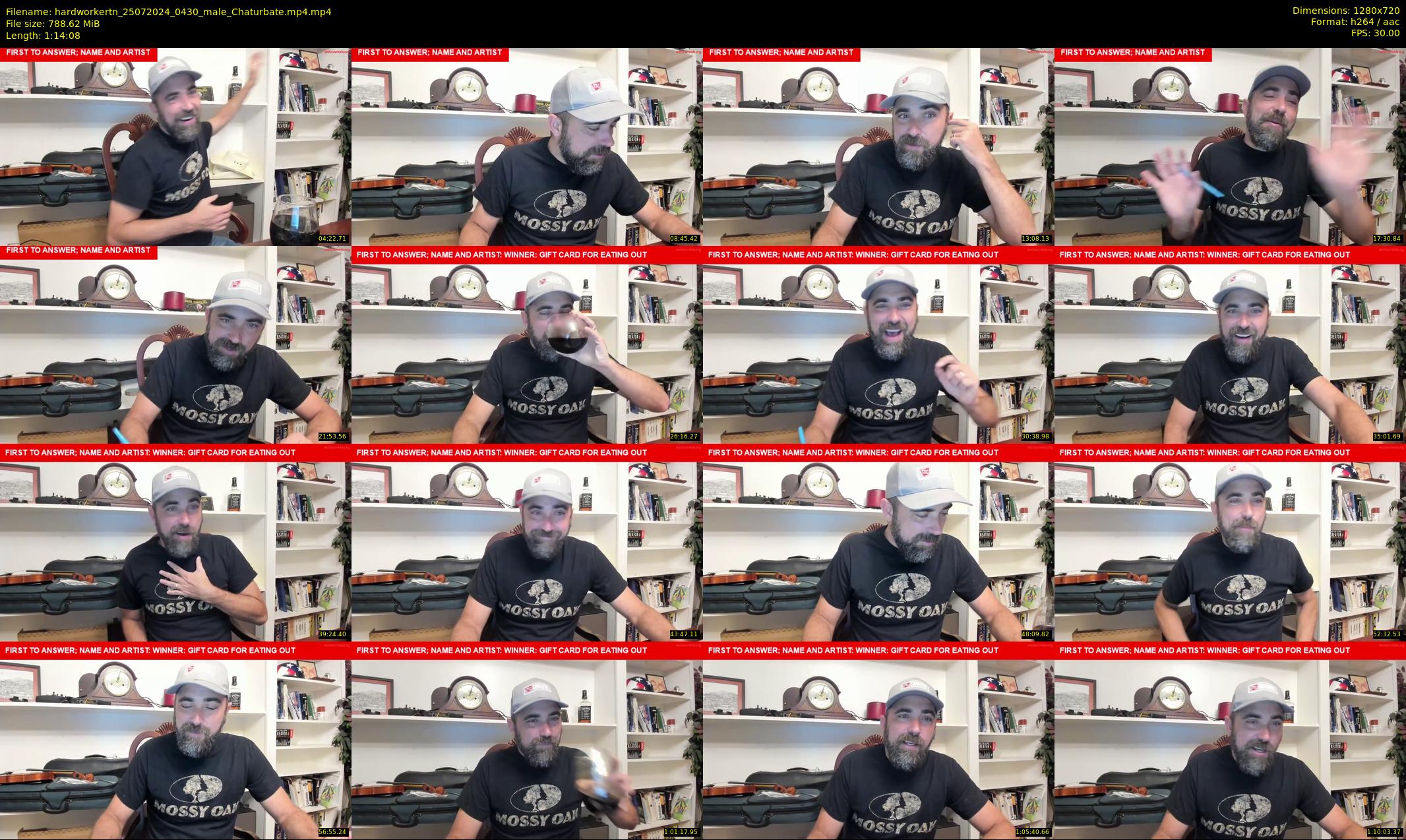 hardworkertn — 75 minute Chaturbate male cam show recording, 720p, Jul 25, 2024