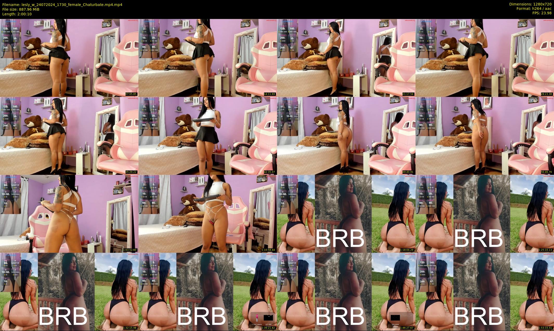 lesly_w — 121 minute Chaturbate female cam show recording, 720p, Jul 24, 2024
