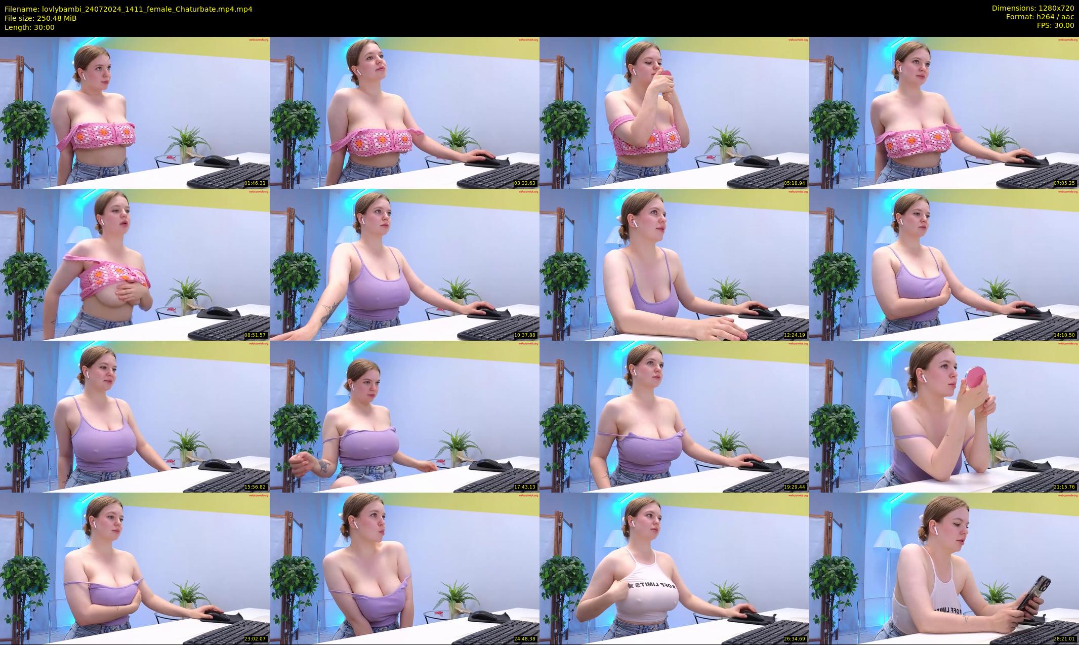 lovlybambi — 30 minute Chaturbate female cam show recording, 720p, Jul 24, 2024
