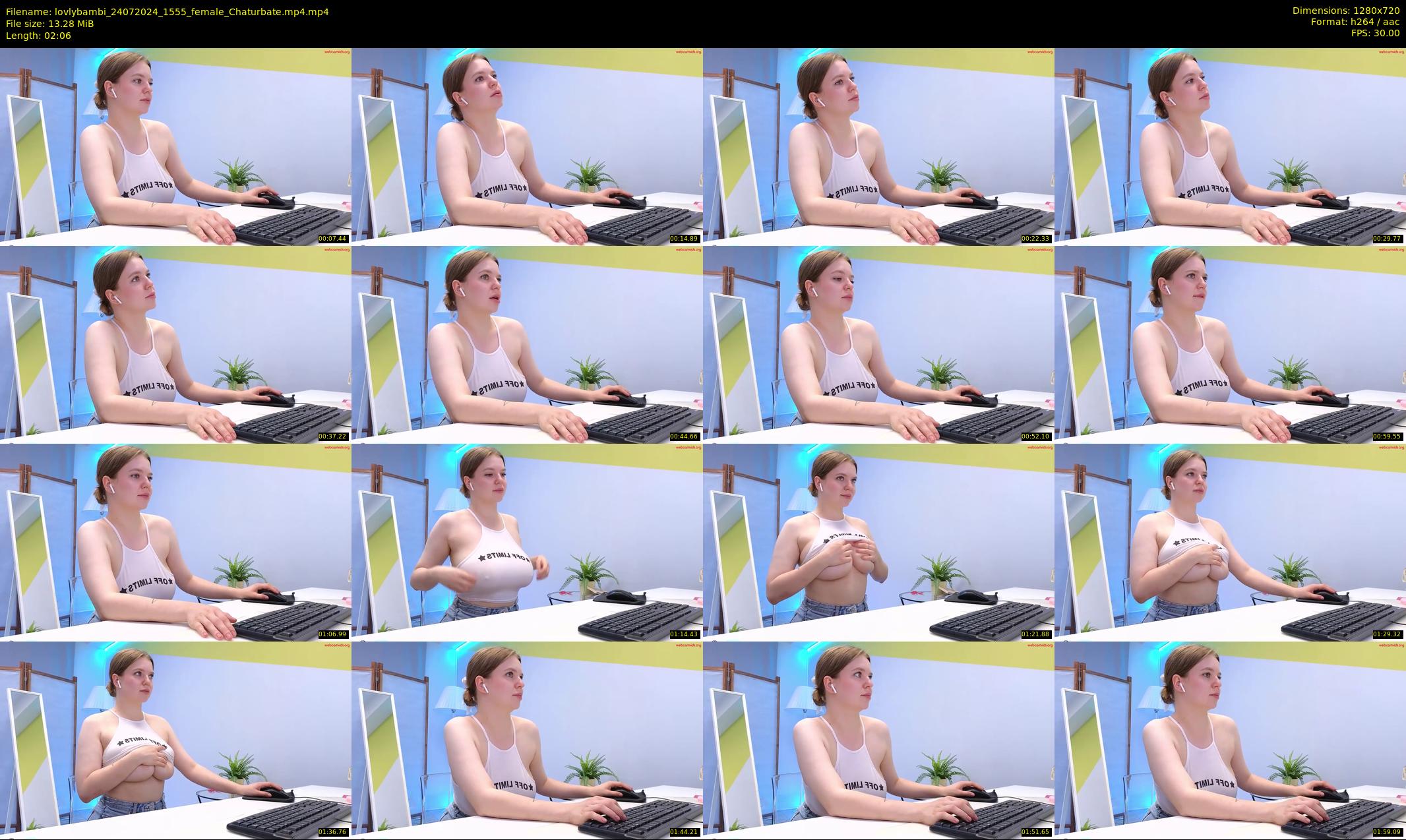 lovlybambi — 3 minute Chaturbate female cam show recording, 720p, Jul 24, 2024