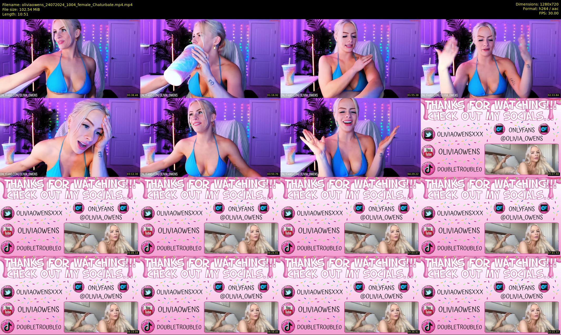 oliviaowens — 11 minute Chaturbate female cam show recording, 720p, Jul 24, 2024