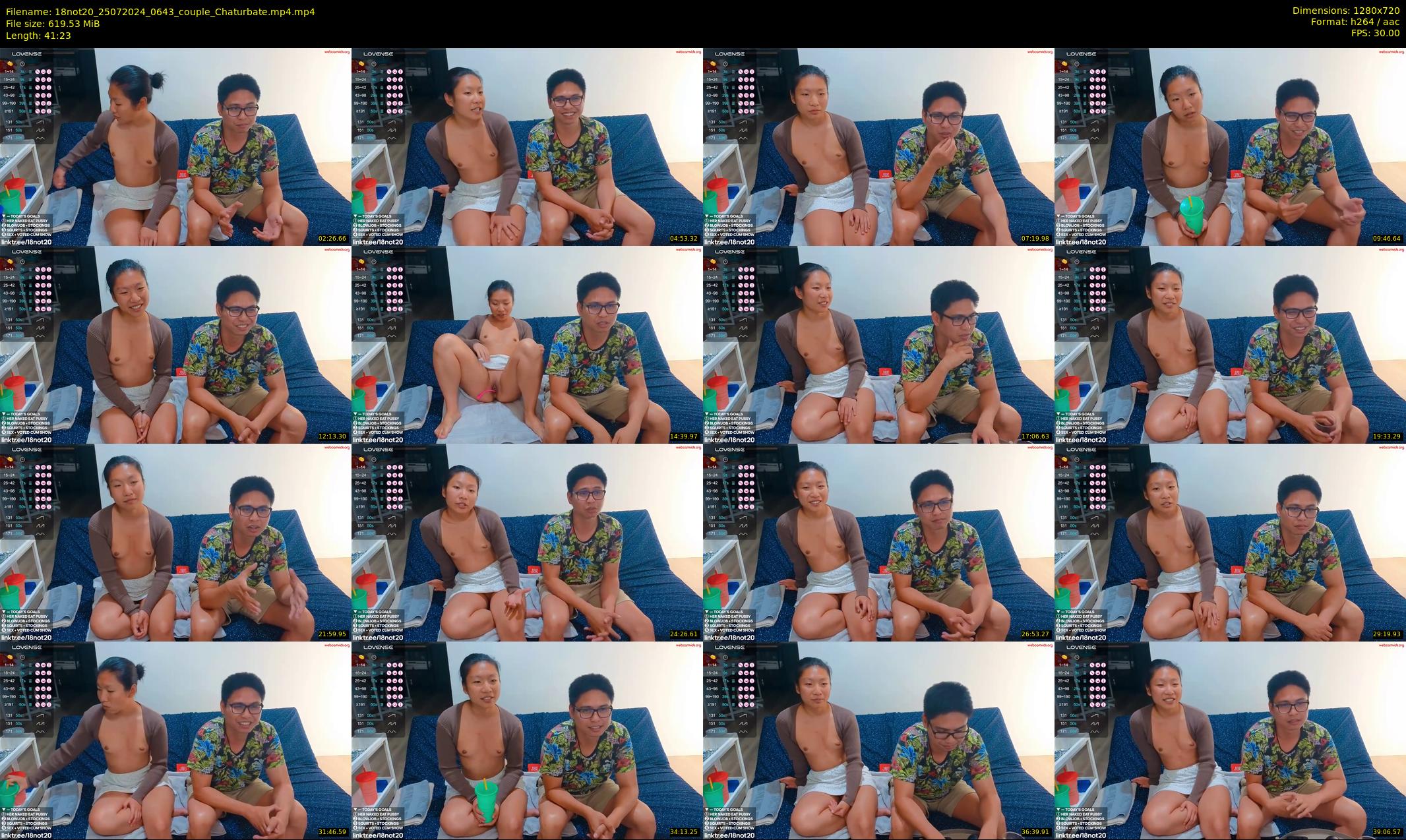 18not20 — 42 minute Chaturbate couple cam show recording, 720p, Jul 25, 2024