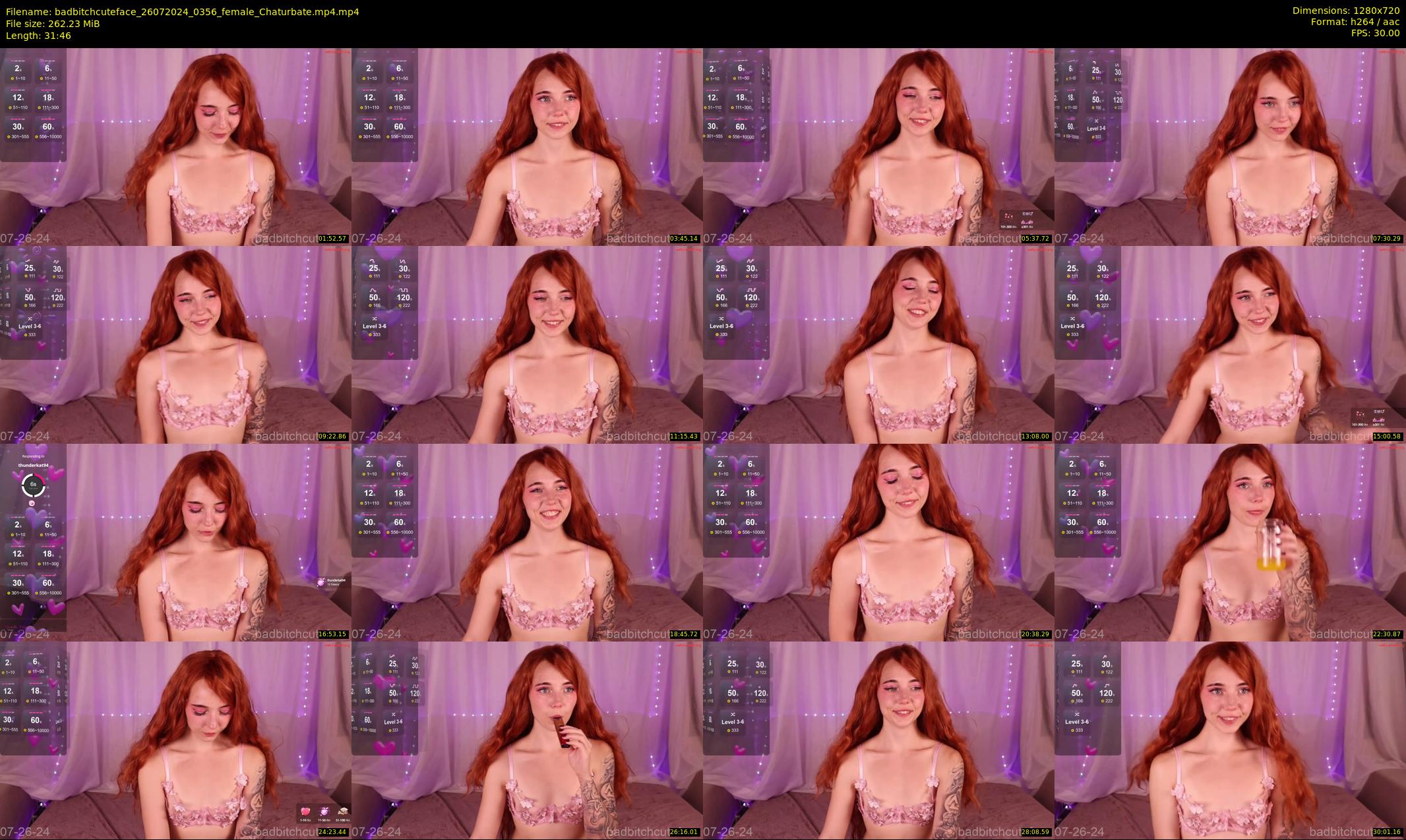 badbitchcuteface — 32 minute Chaturbate female cam show recording, 720p, Jul 26, 2024