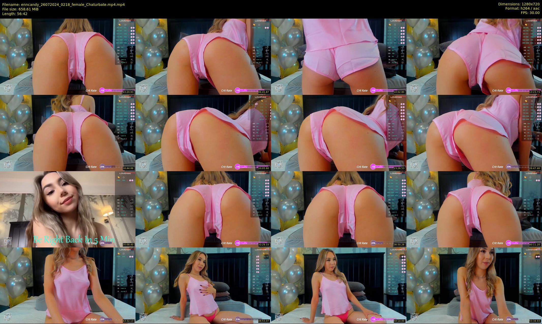 enncandy — 57 minute Chaturbate female cam show recording, 720p, Jul 26, 2024