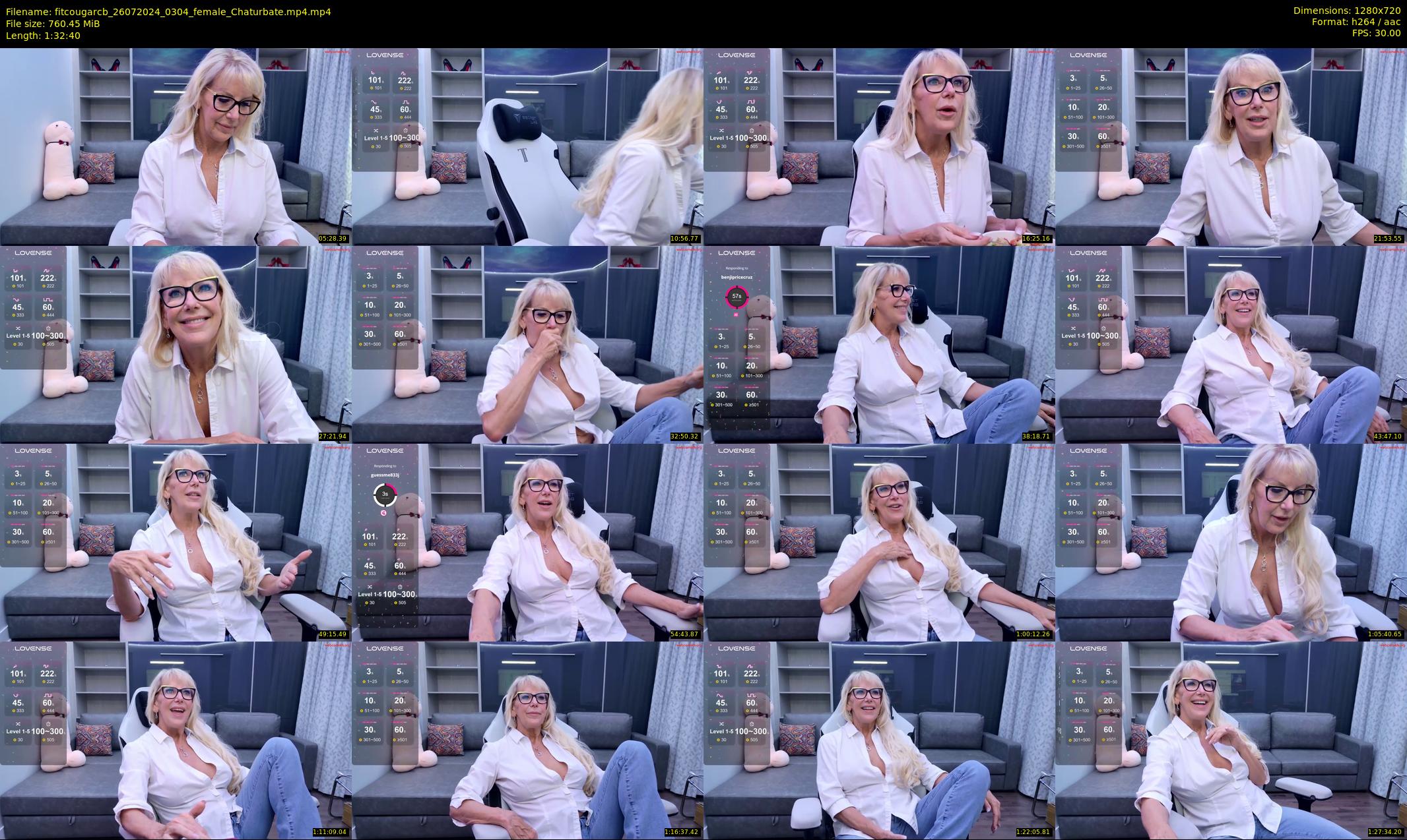 fitcougarcb — 93 minute Chaturbate female cam show recording, 720p, Jul 26, 2024