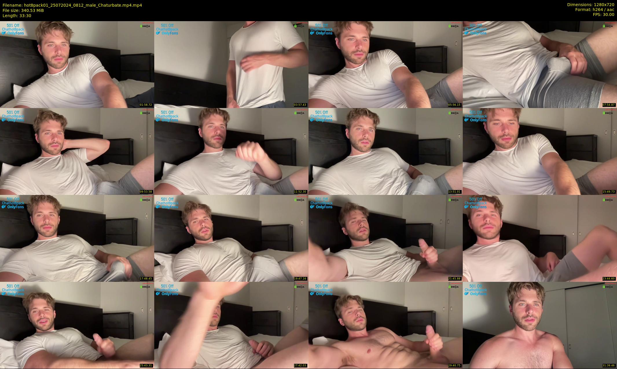 hot8pack01 — 34 minute Chaturbate male cam show recording, 720p, Jul 25, 2024