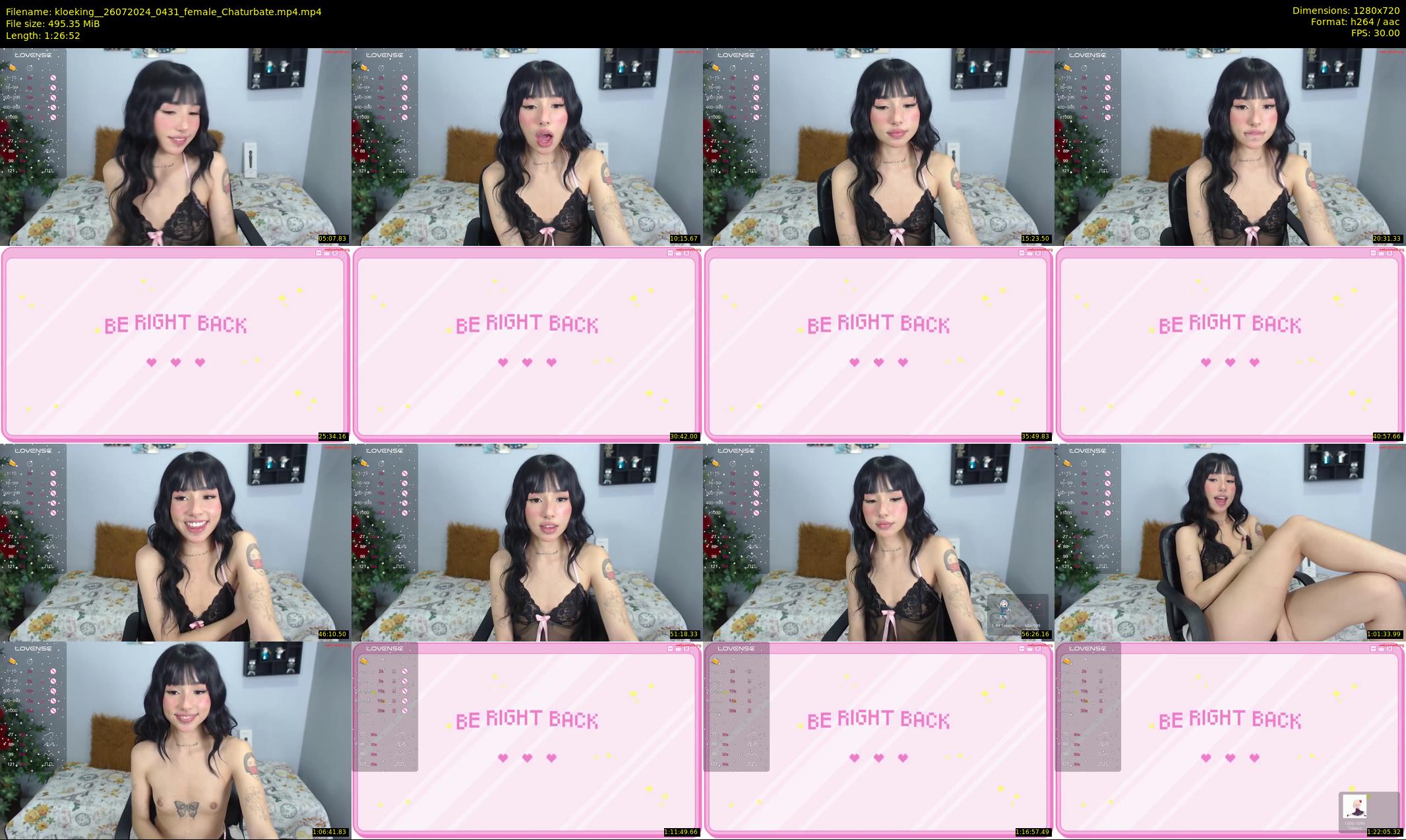 kloeking_ — 87 minute Chaturbate female cam show recording, 720p, Jul 26, 2024