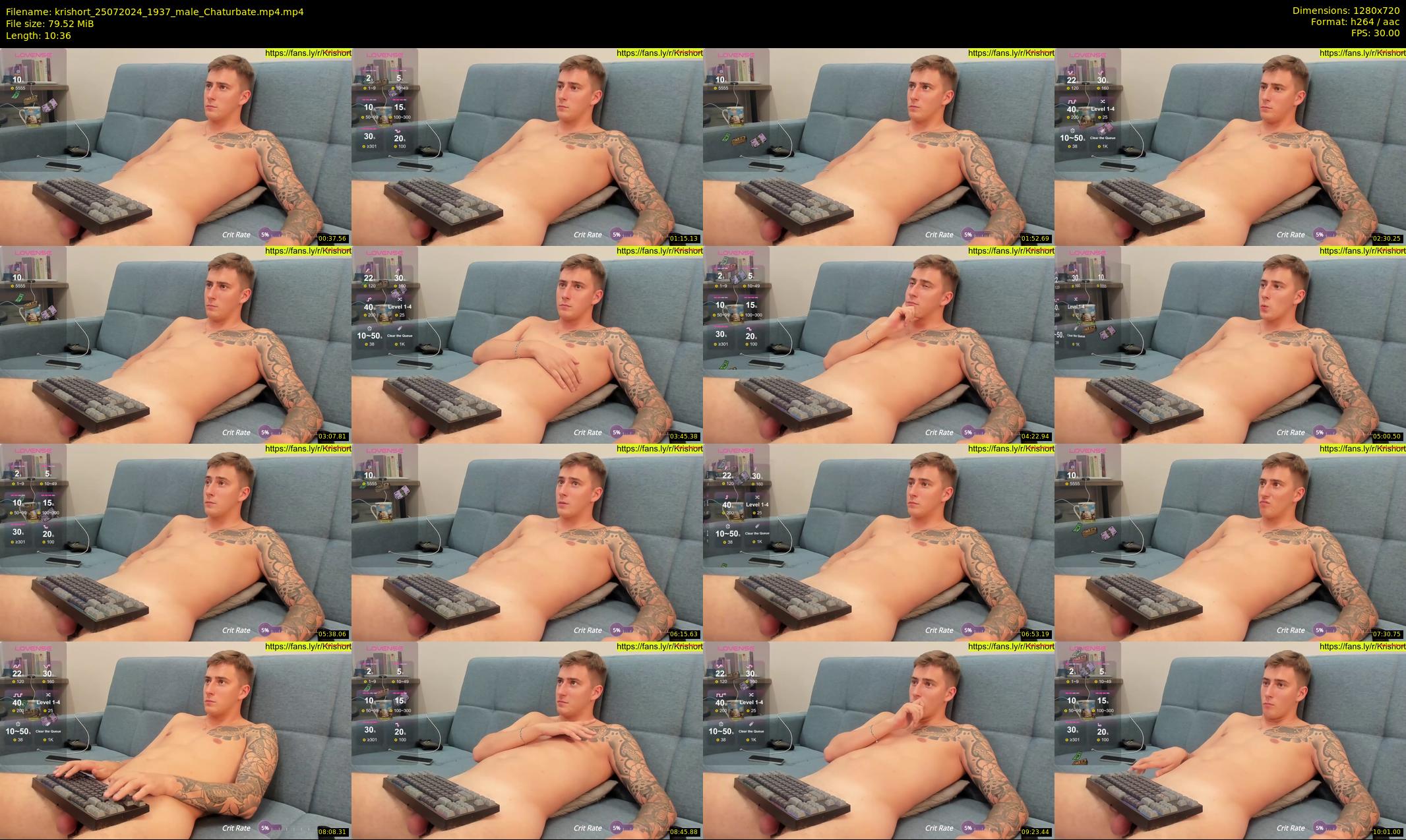 krishort — 11 minute Chaturbate male cam show recording, 720p, Jul 25, 2024