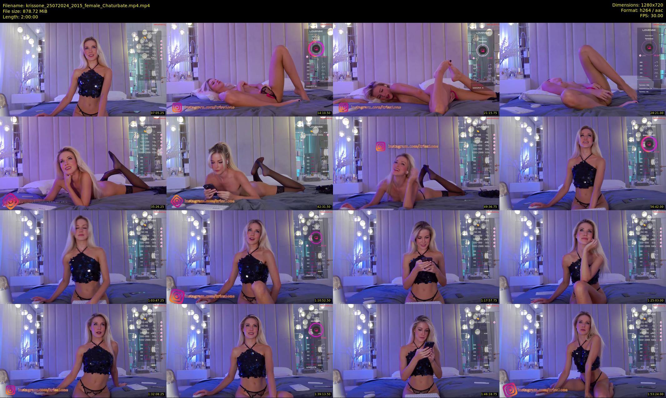 krissone — 120 minute Chaturbate female cam show recording, 720p, Jul 25, 2024